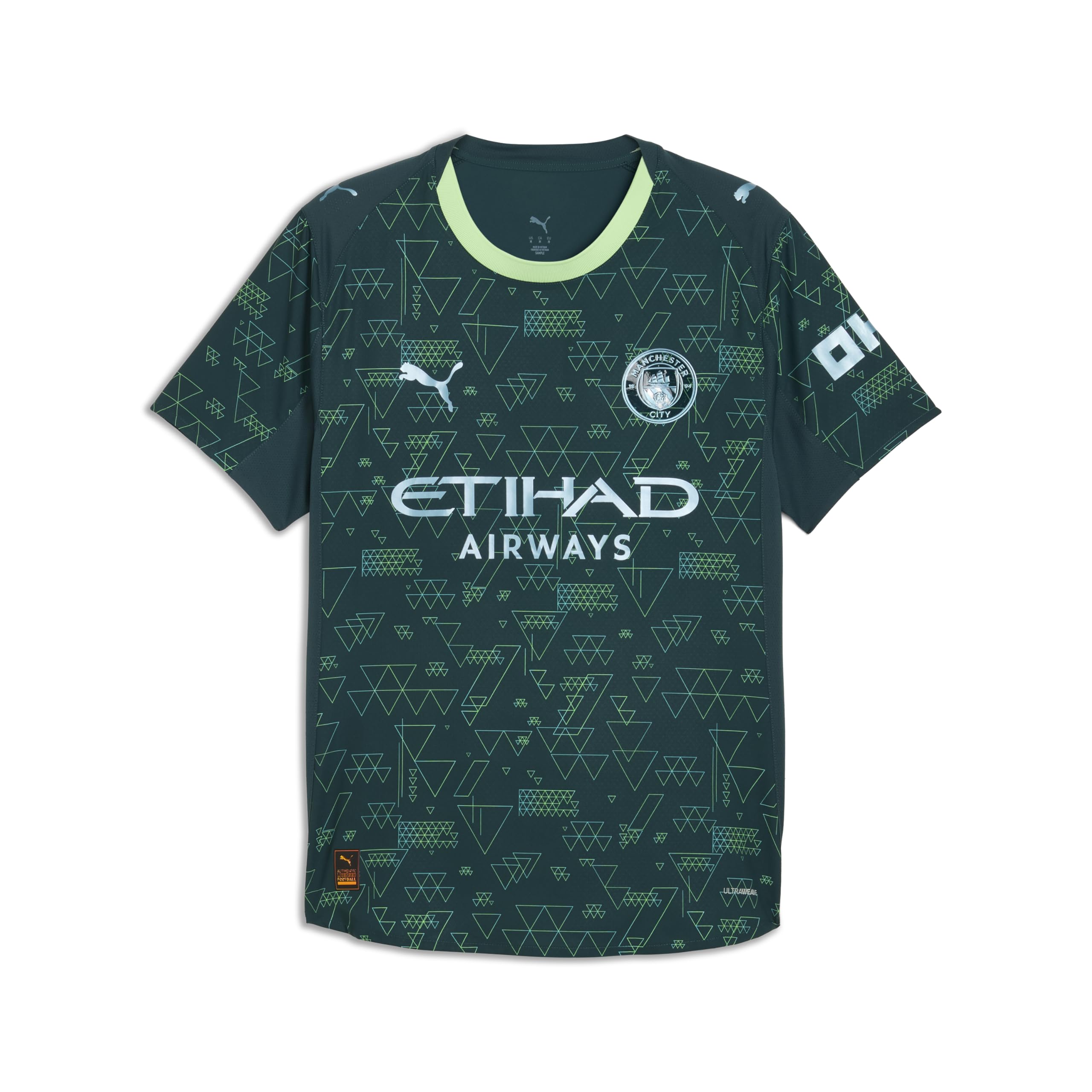 PUMA Manchester City Fourth Shirt 2025/26 Season - Authentic with Gift Box - Green Terrain - Size: XXL