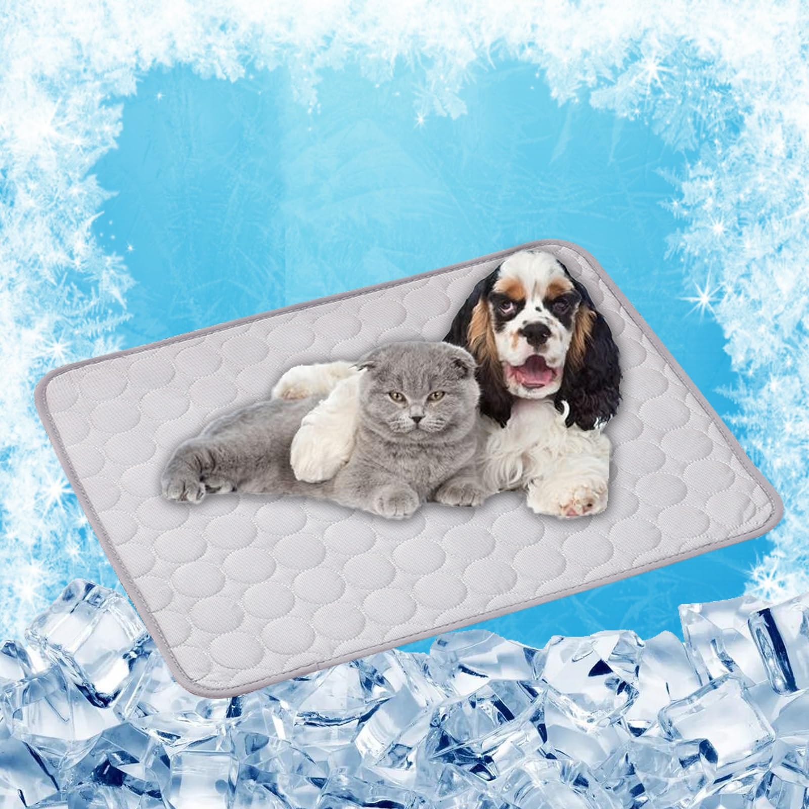 Tapis rafraîchissant pour chien contre la canicule lit en gel lavable