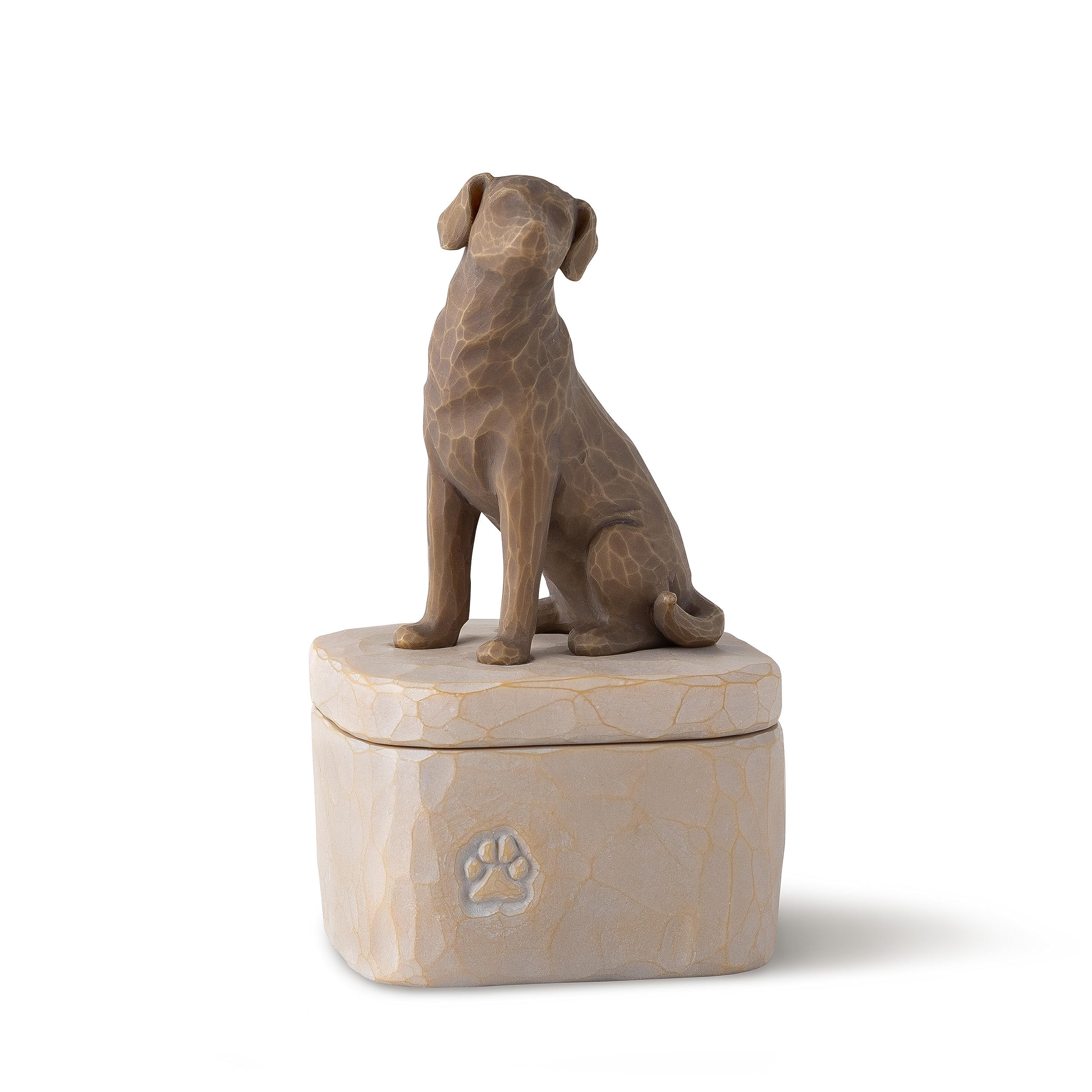 Boîte Willow Tree Love My Dog sculptée d'art pour décoration raffinée