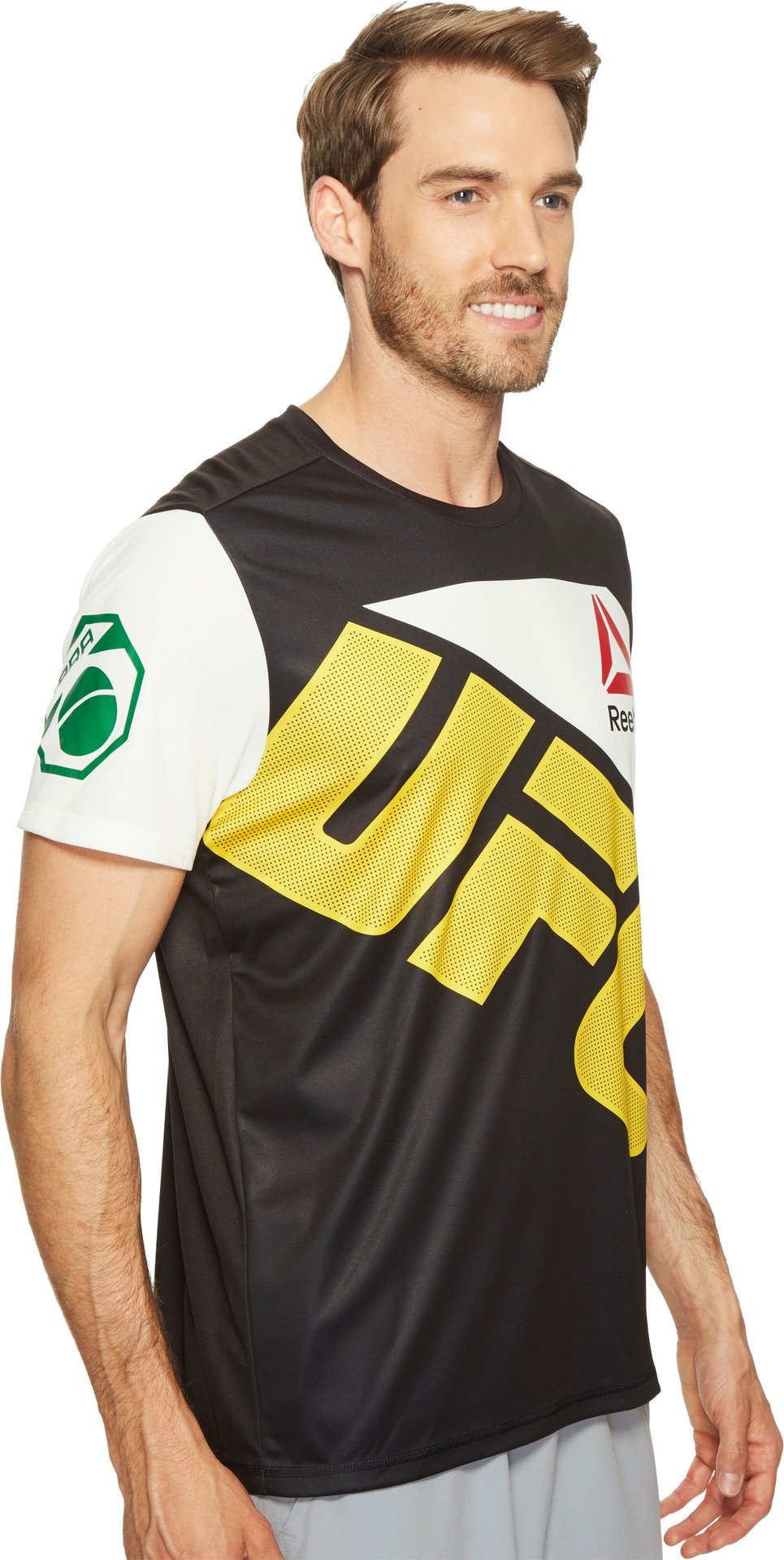 Reebok Men's UFC Jersey Black/Chalk Shirt