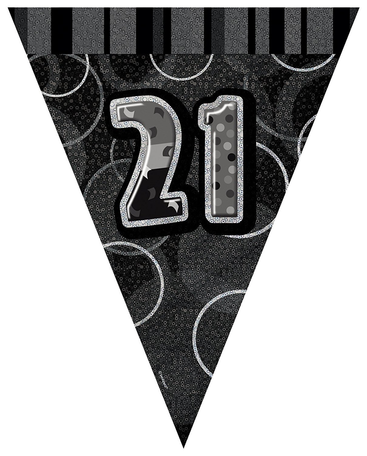 Unique Party 92068 - 9ft Foil Glitz Pink Happy 80th Birthday Banner — view 233