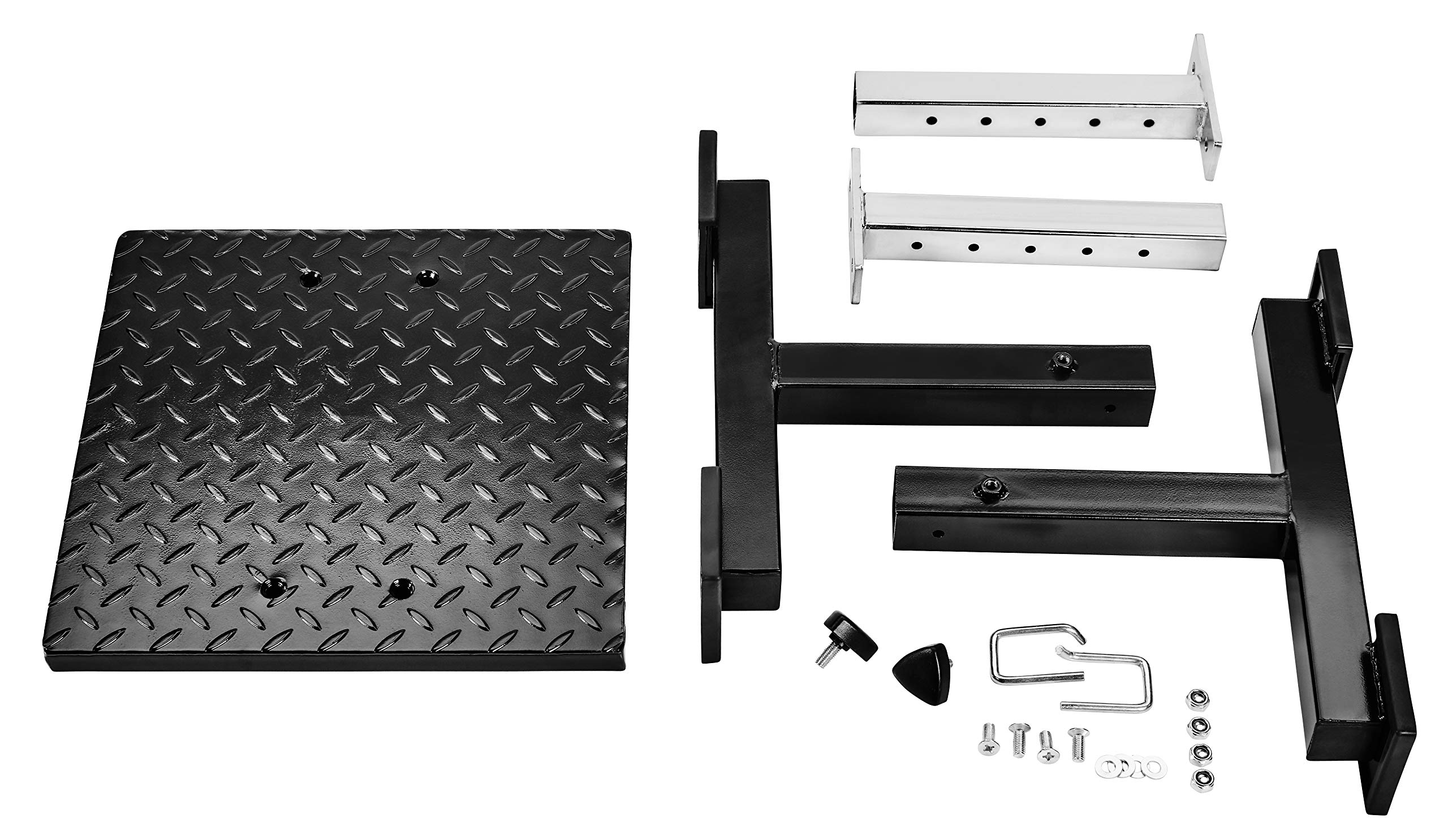 Bad Company höhenverstellbare Plyo-Box I Rutschfester Sprungkasten aus Stahl in Schwarz I Max. Gewichtsbelastung bis zu 300 kg I BCA-133