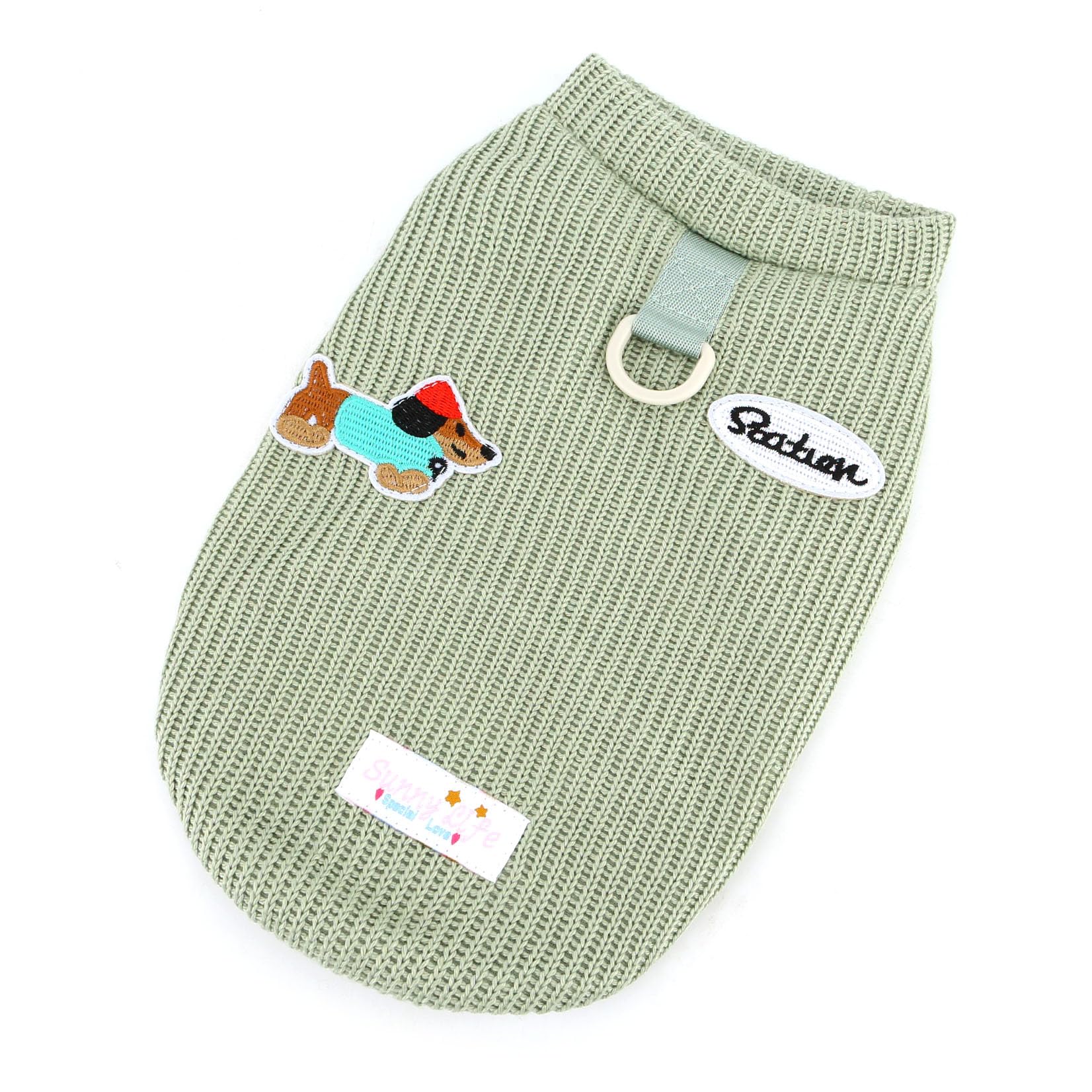 XHYRHTS Pull tricoté pour Petit Chien - Pull Extensible pour Animal Domestique - avec Anneau en D et Motif Chien - Chaud et Solide - Veste d'hiver et d'automne - Vêtements pour Chihuahua