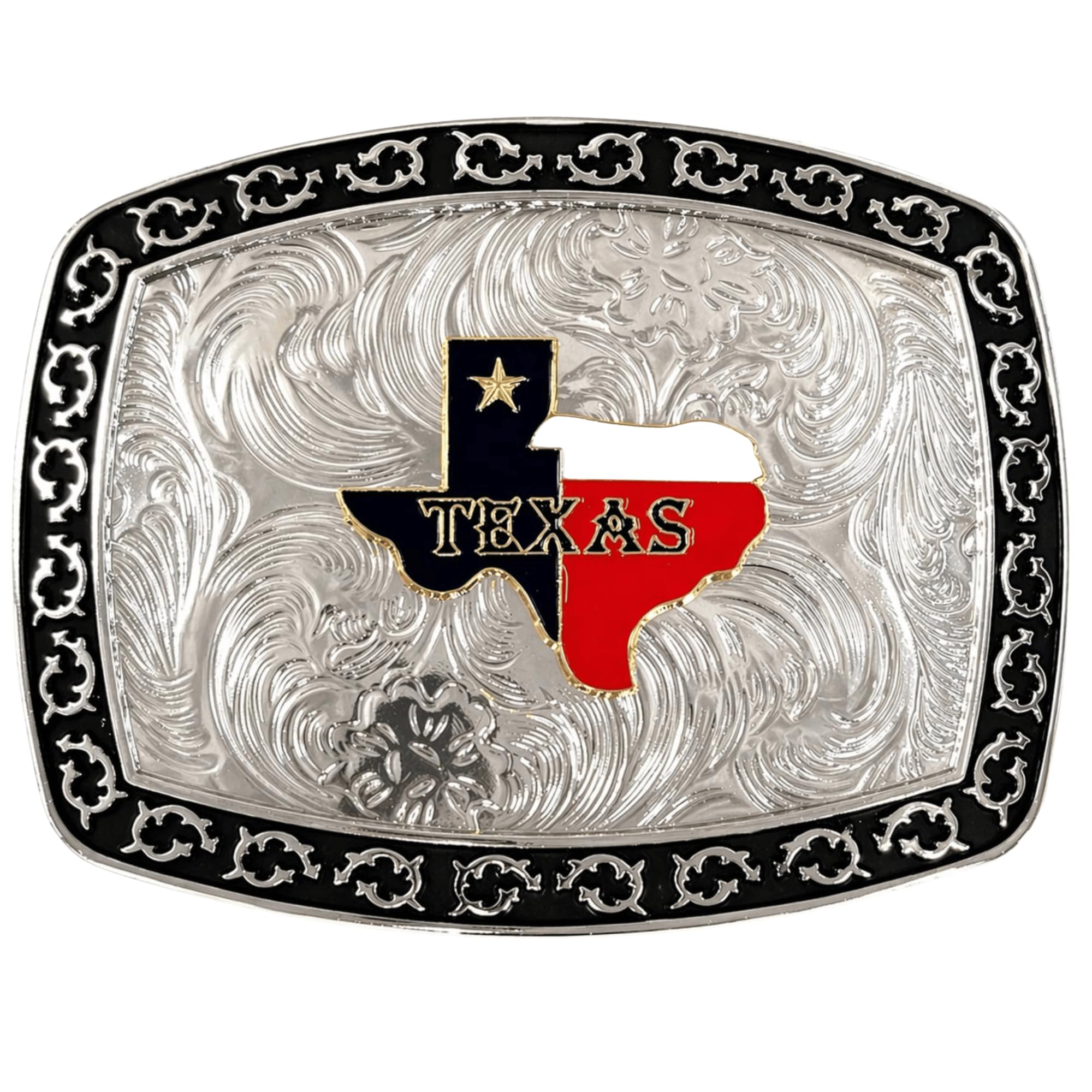 WMG Western Belt Buckles for men women - Texas Map Buckles - Rodeo Cowboy Belt Buckle - Fits Up to 2 Inch Belts