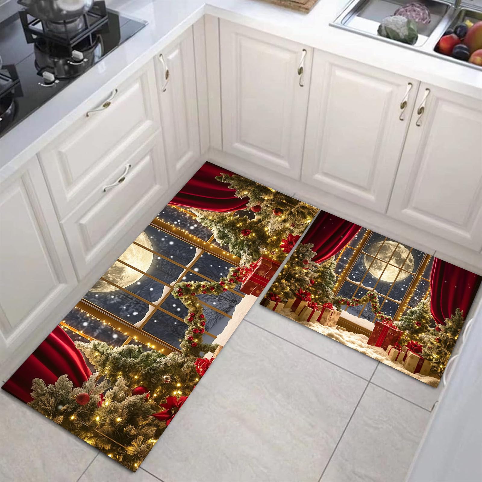 Alfombrilla de cocina antideslizante con amortiguación acolchada en dos medidas