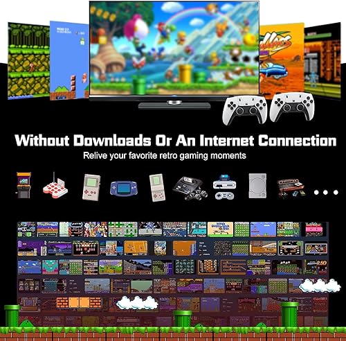 Miniatura 4 de Nueva consola de juegos retro, videojuegos clásicos con HDMI 4K, más de 20.000 juegos y 23 emuladores, controladores inalámbricos dobles de 2.4G
