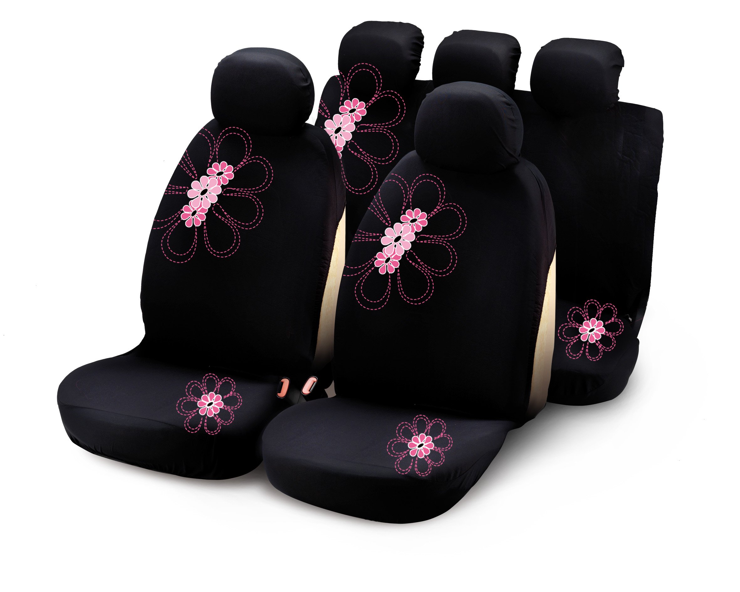 Set completo di coprisedili per auto, accessori per auto da donna, coprisedili per auto, coprisedili per veicoli, accessori estetici per auto - Italia