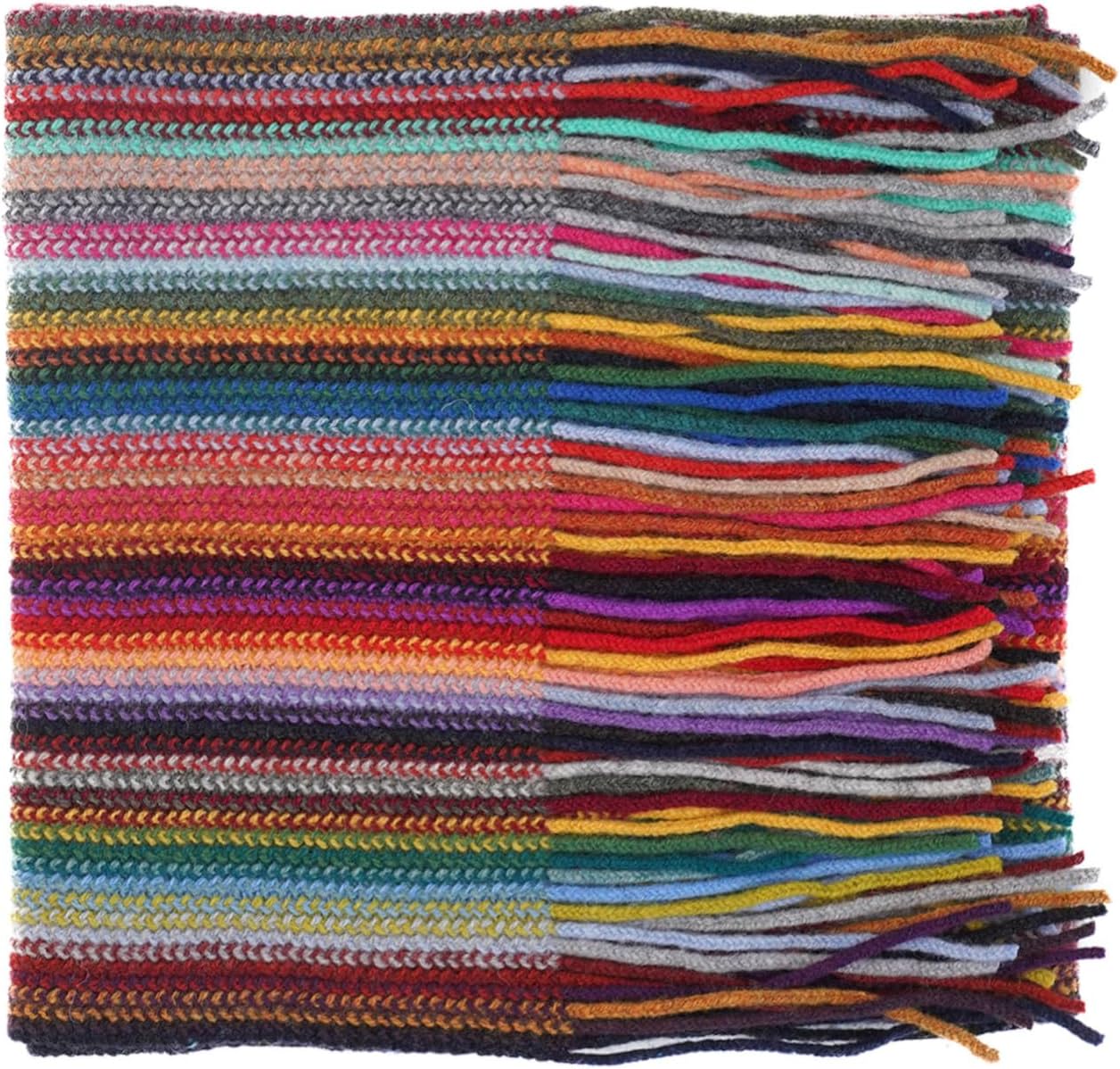 Lona Scott Mens Scarf, 100% Lambswool, Striped, Made in Scotland