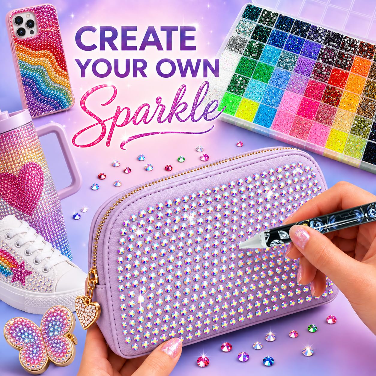 60 Color Bedazzling Kit - 48000 Rhinestones -2