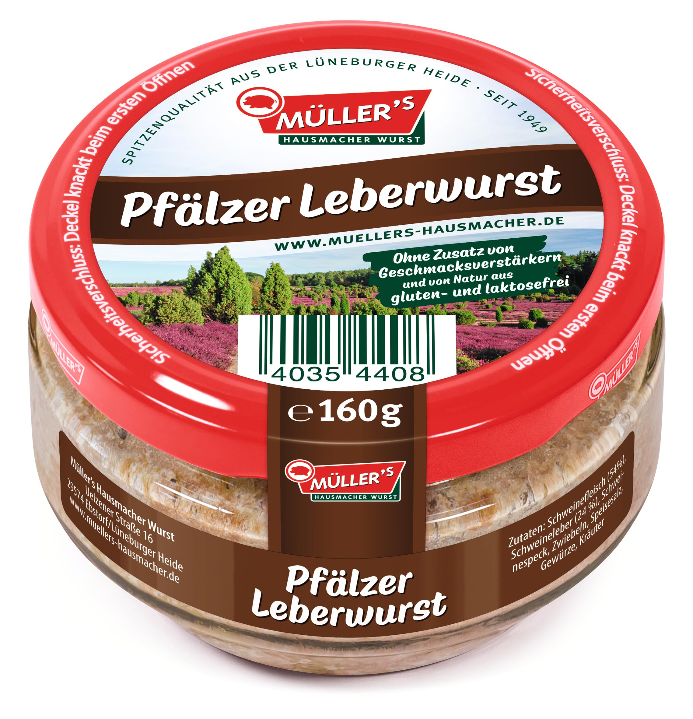 6x Müller’s Klassiker Probierset: 1 x Heidefrühstück, 1 x Leberwurst, 1 x Mettwurst, 1 x Pfälzer Leberwurst, 1 x Rotwurst, 1 x Zwiebelwurst