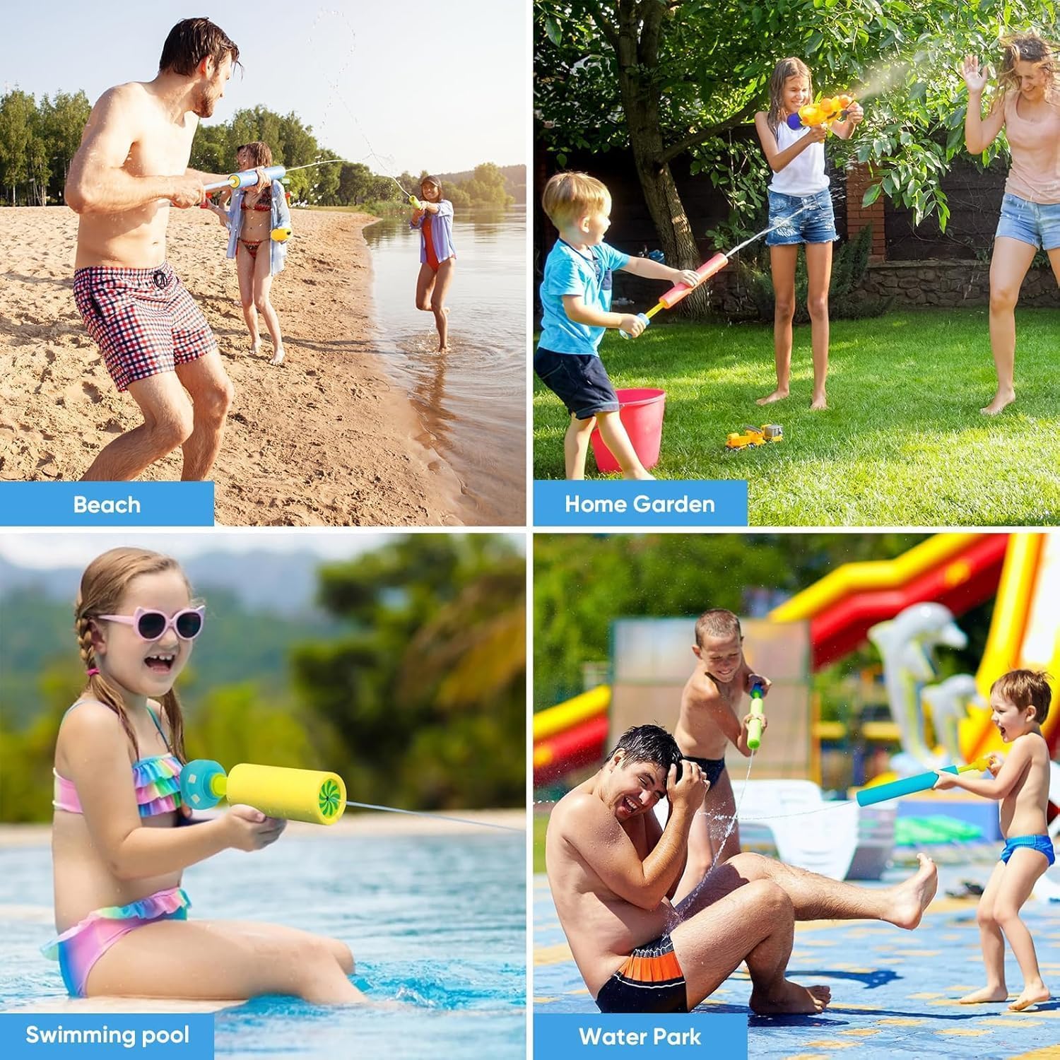 20 Pezzi Pistola ad Acqua Schiuma per Bambini, Pistole ad Acqua, Fucile ad Acqua, Pistola Acqua Bambini per Piscina, Giardino, Spiaggia,Esterno Giochi,Festa,Estivi Giochi d'acqua per Bambini