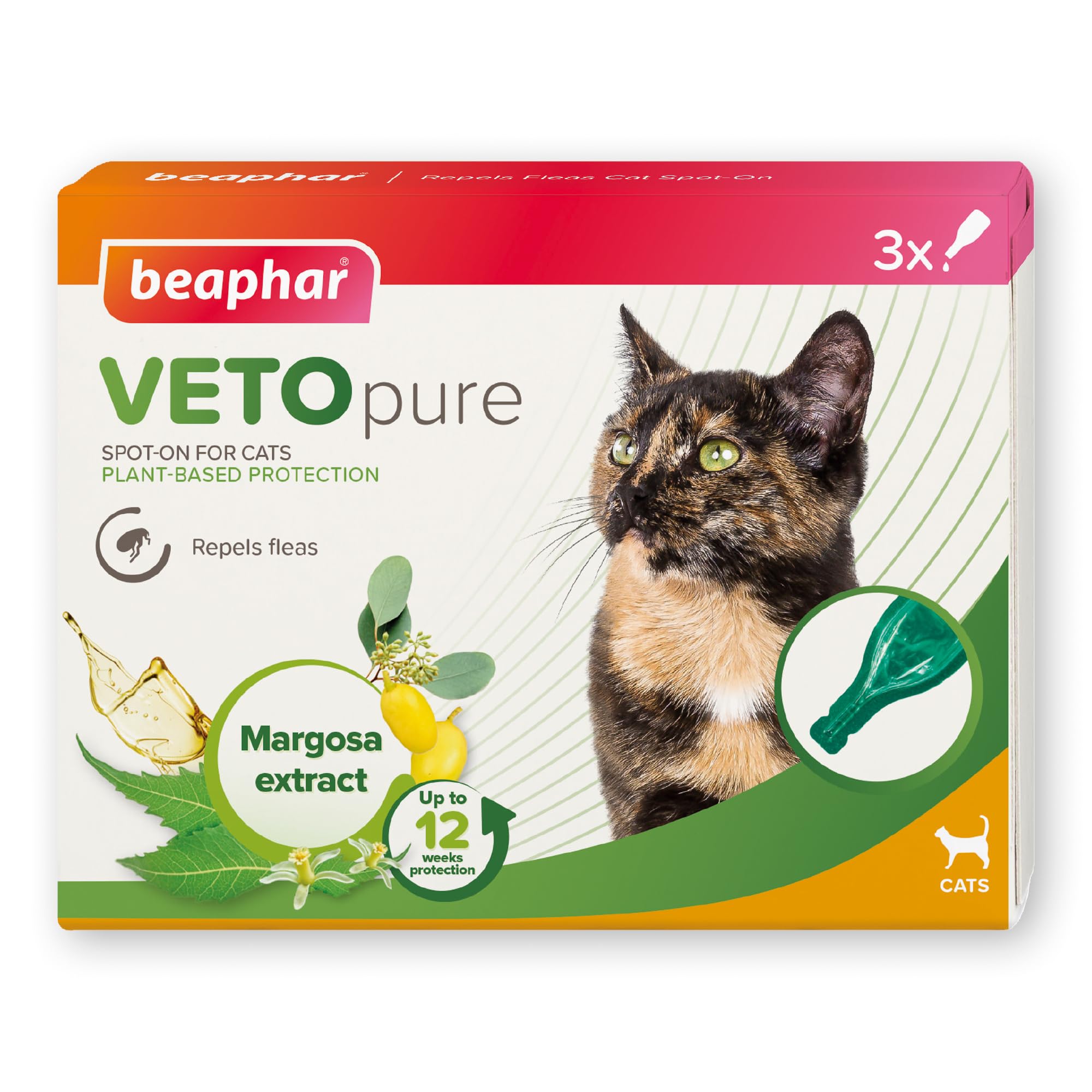 Beaphar Cat Flea Spot On Repellent 12 Week Protection