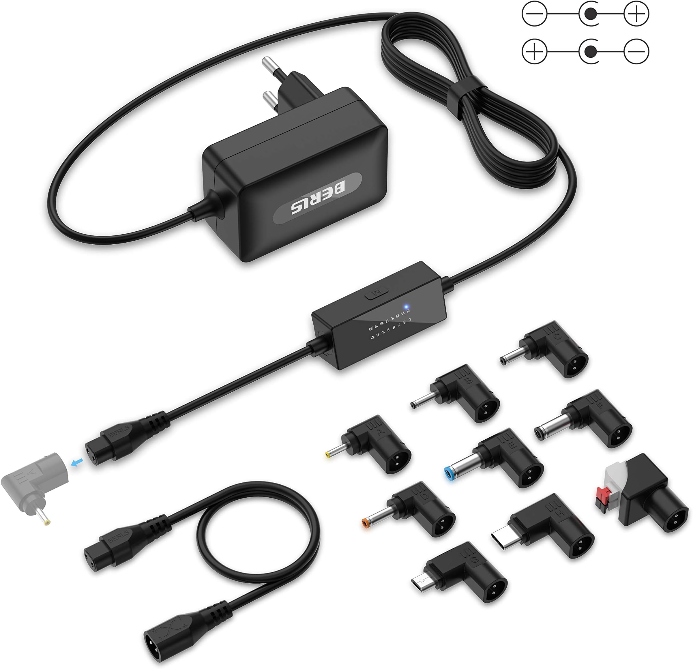 Caricatore Pc Universale 3V-12V - Con 8 Punte E Porta USB, 12W - Foto 7