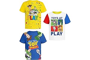 Pixar Toy Story Boys' T-Shirt Set (Woody Buzz Lightyear Jessie Rex Hamm...