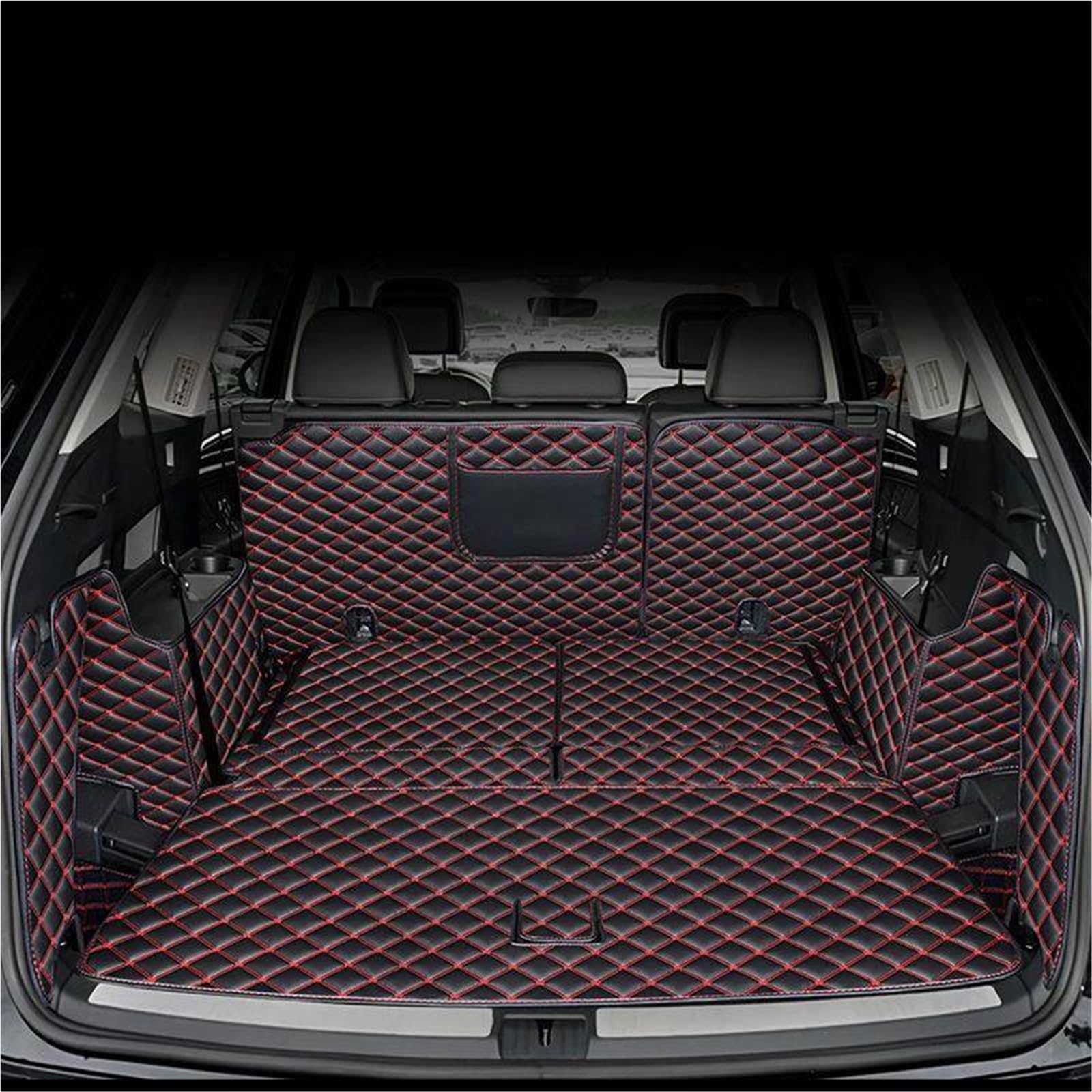 Kofferraummatte Für Jaguar Für F-Pace 2016 2017 2018 | Das Innenzubehör der Kofferraummatte ist faltbar(Style 8)