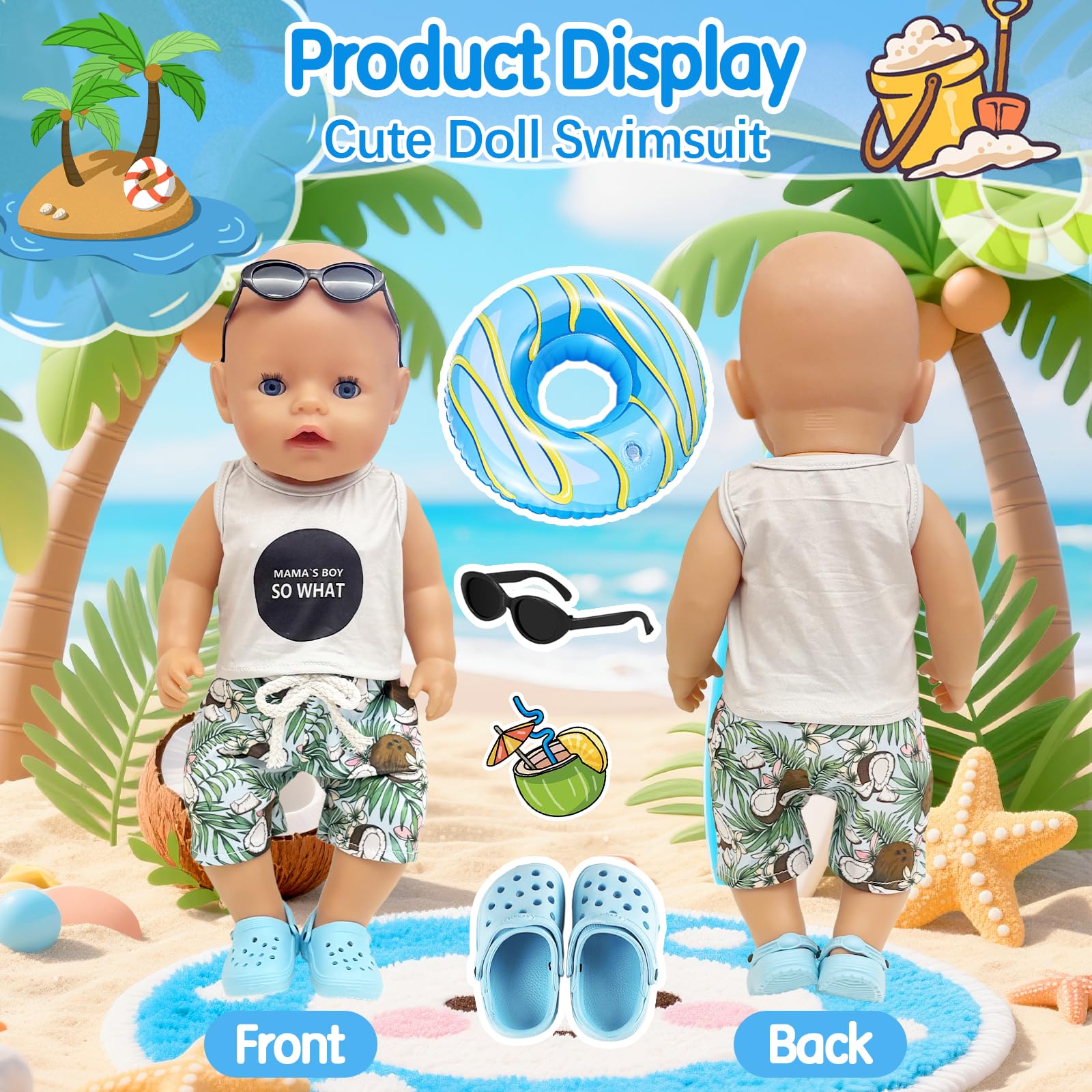 Swimming Set for 14-18inch Dolls - Image 4