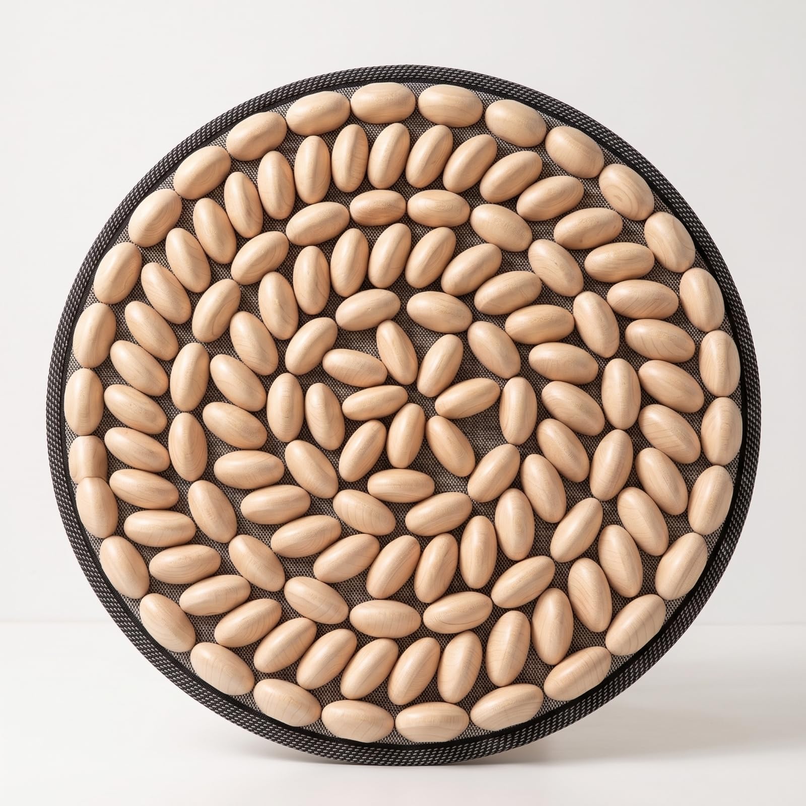 Tapis d'Acupression Plantaire Tapis de Réflexologie Coussin de Massage des Pieds Tapis de Massage pour Pieds Combinaison Bois et Silicone pour Appui