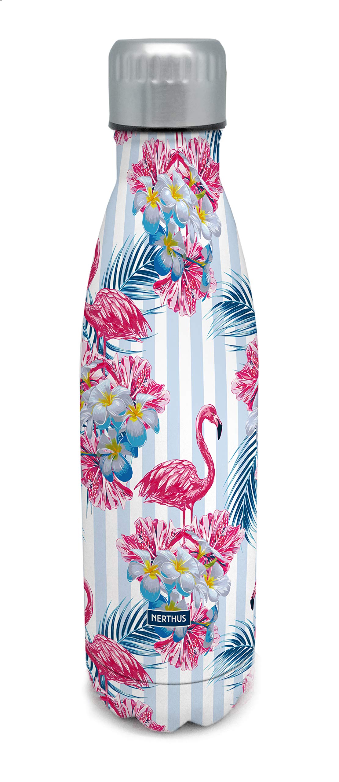 Nerthus Flamingos Double Wall Flask For Hot And Cold Liquids. Bpa 500 Ml Stainless Steel, With Design, Original