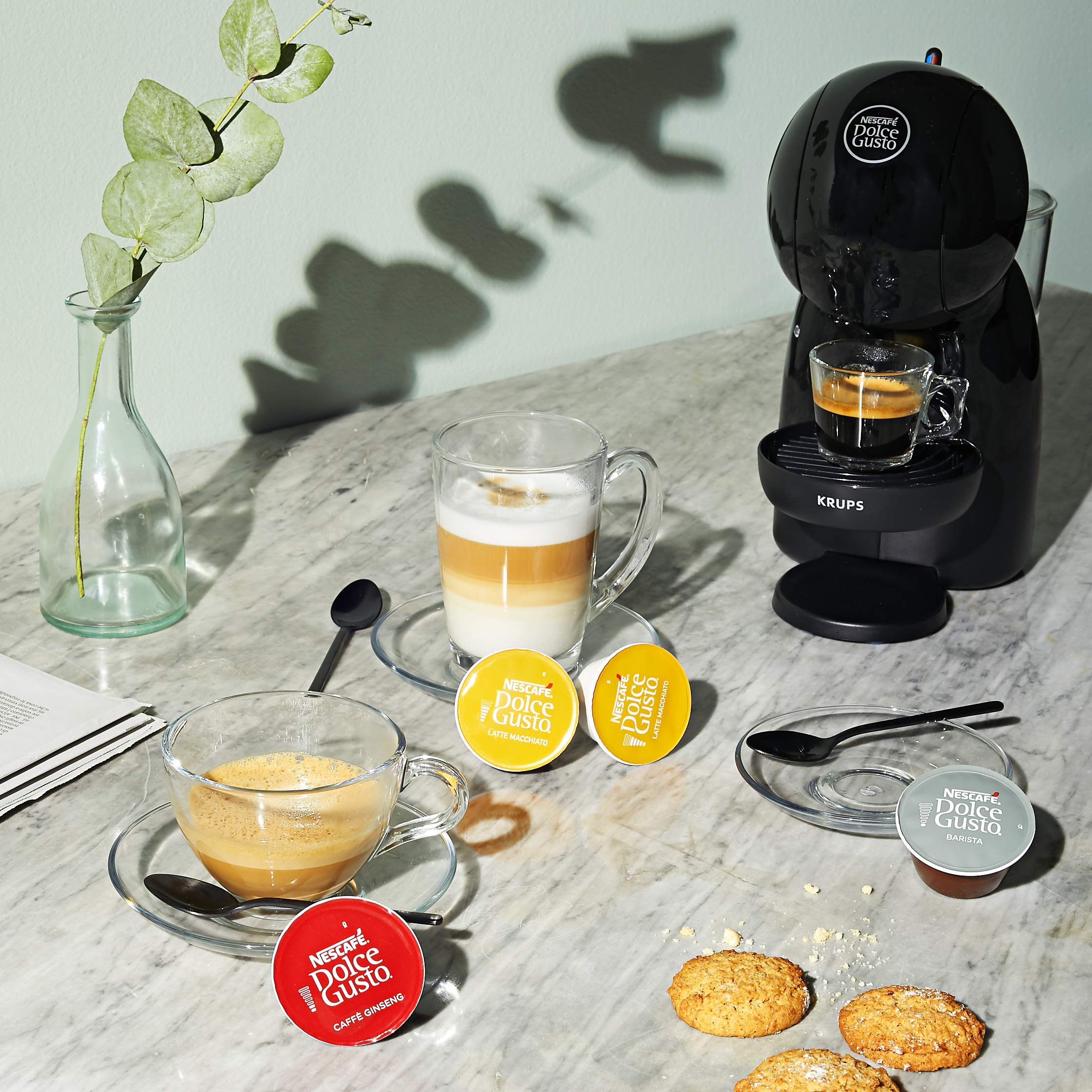 Nescafé Dolce Gusto KP1A3BKA Petit XS, 0.8cl, Noir, Bouton Noir