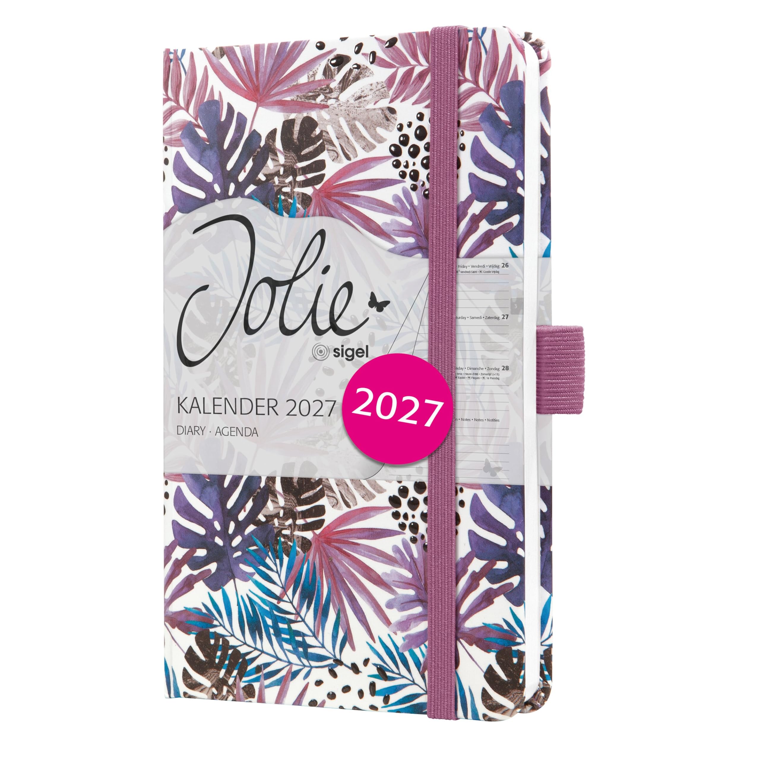 SIGEL Jolie 2027 weekly planner A6, hard cover