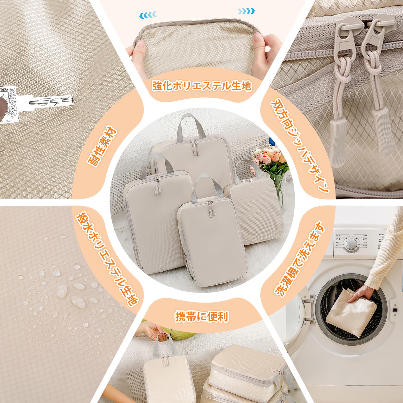 旅行かばん・小分けバッグ shinyabeer Amazon.co.jp: 【2025年最新】旅行用圧縮袋 トラベルポーチ 便利