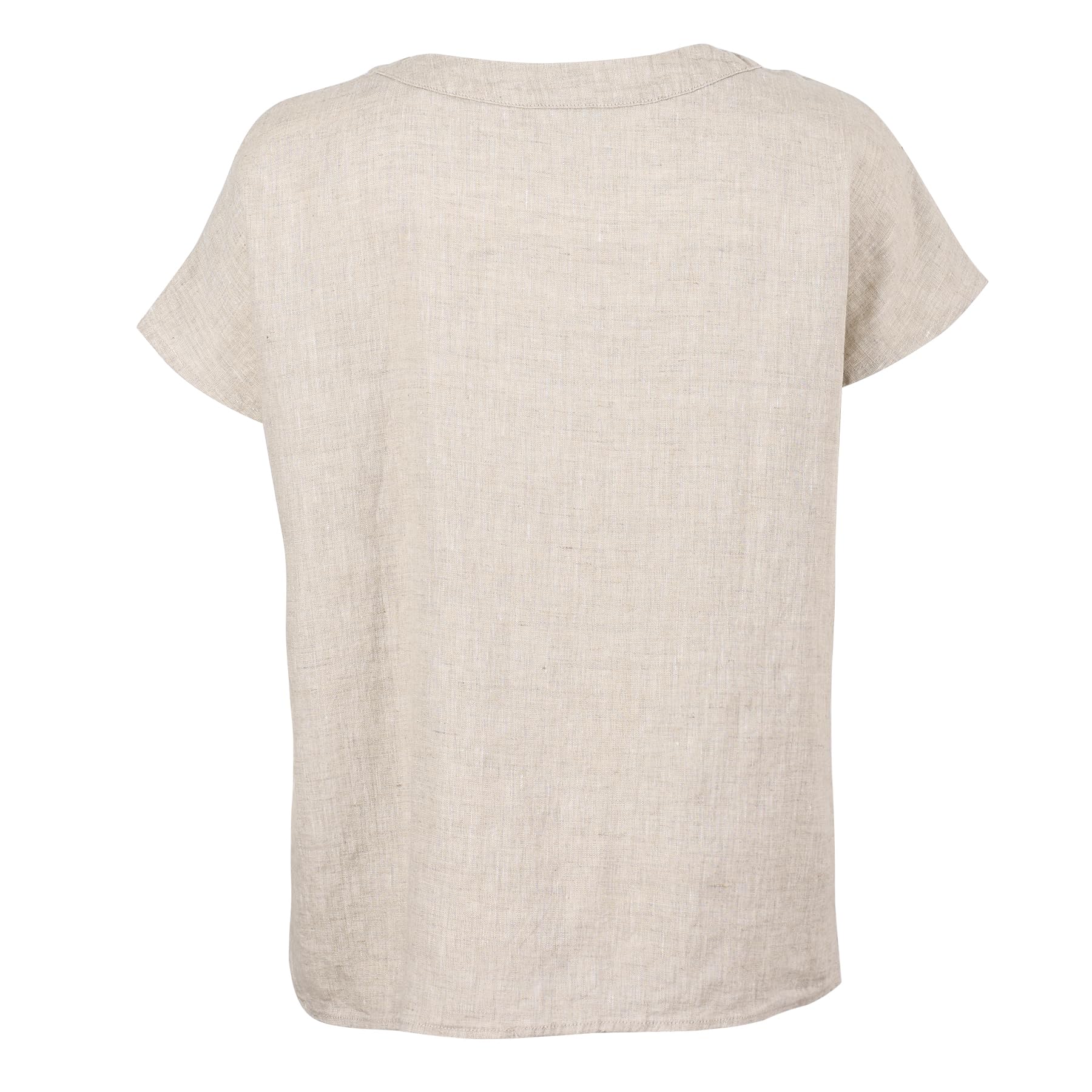 Amazhiyu Damen-Oberteil, 100 % Leinen, lässig, Sommer, V-Ausschnitt, ärmellos, Leinenblusen für UK S-XL