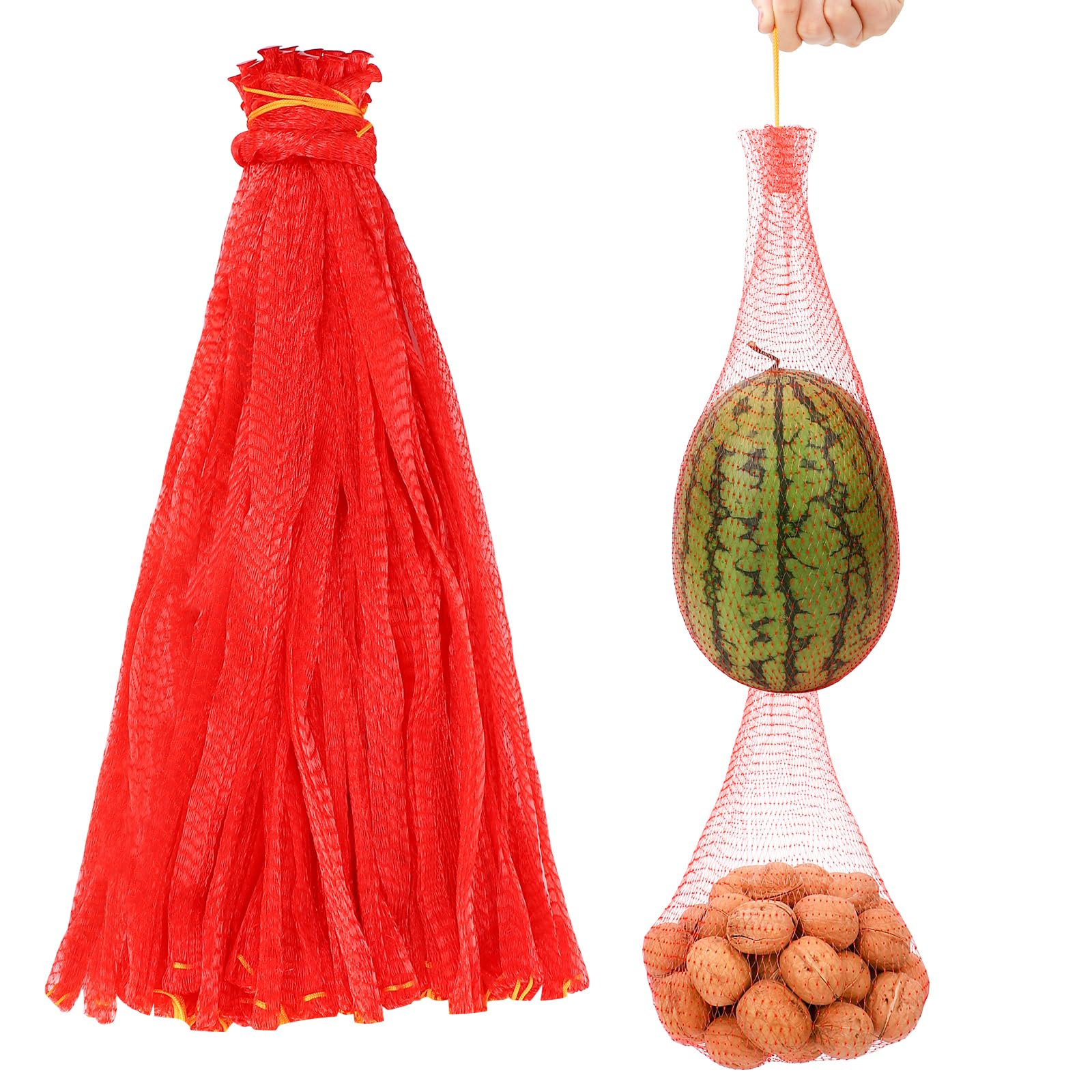 ENPOINT Melon Hammock for Trellis, 100 Pack Large Heavy Duty Reusable Produce Bags Onions Fresh Bag Melon Cradle for Garden, Watermelon Nets, Honeydew
