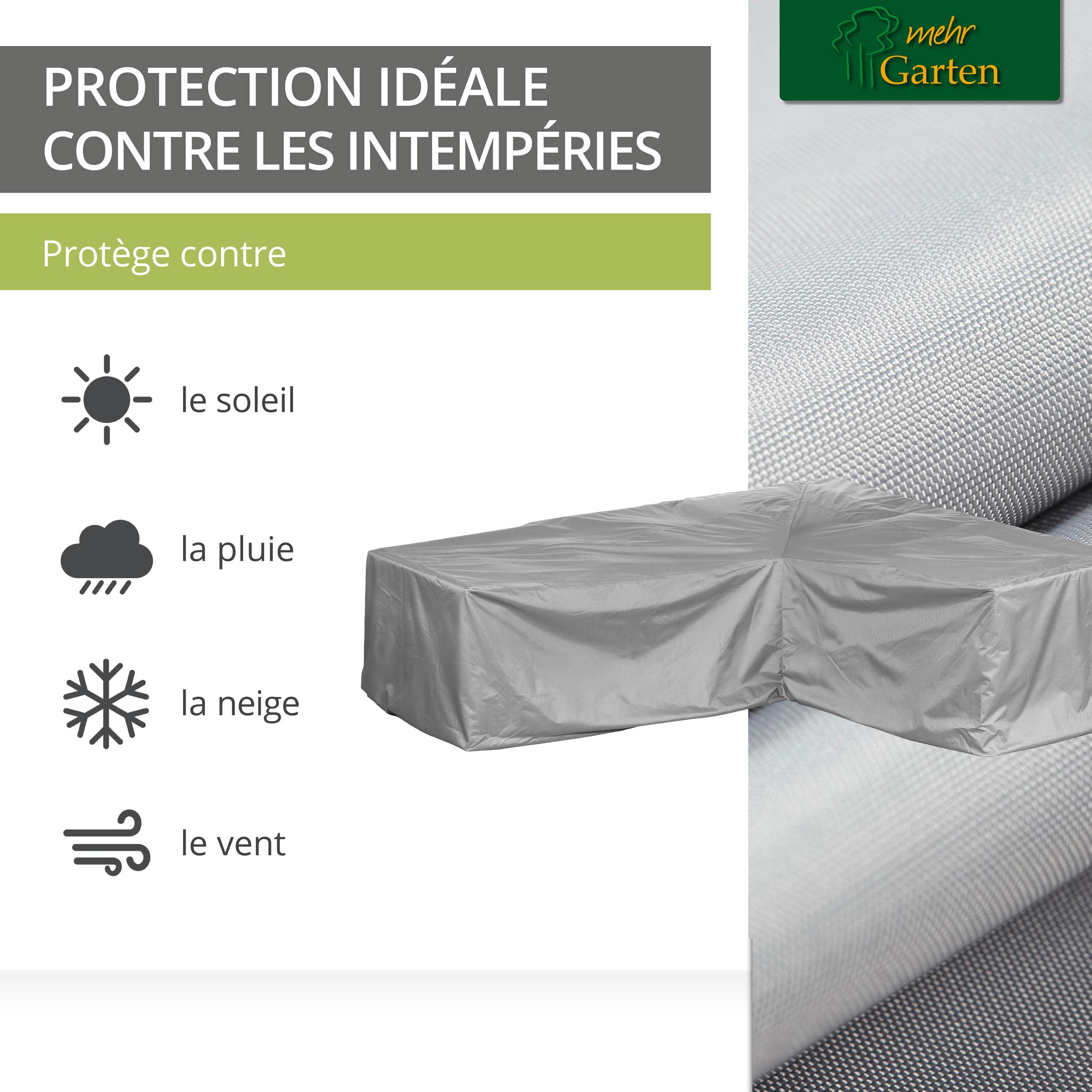 Premium Protect Housse salon de jardin en L 225x225x80 cm