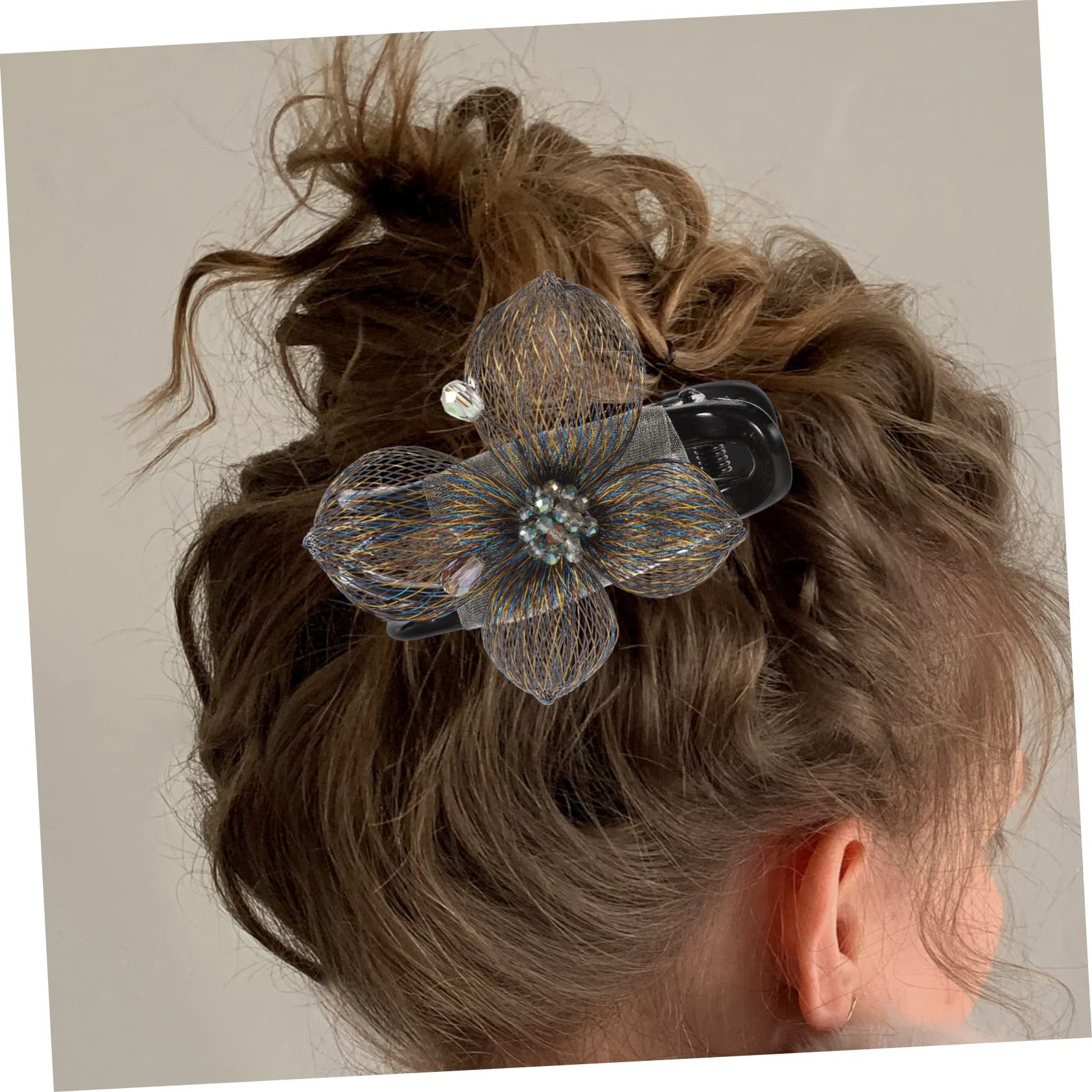 Beaupretty 4 Piezas horquilla pinzas para el cabello francés para cabello grueso joyas para el cabello pasadores de pelo accesorios pelo mujer pinzas para el cabello decorativas clip francés
