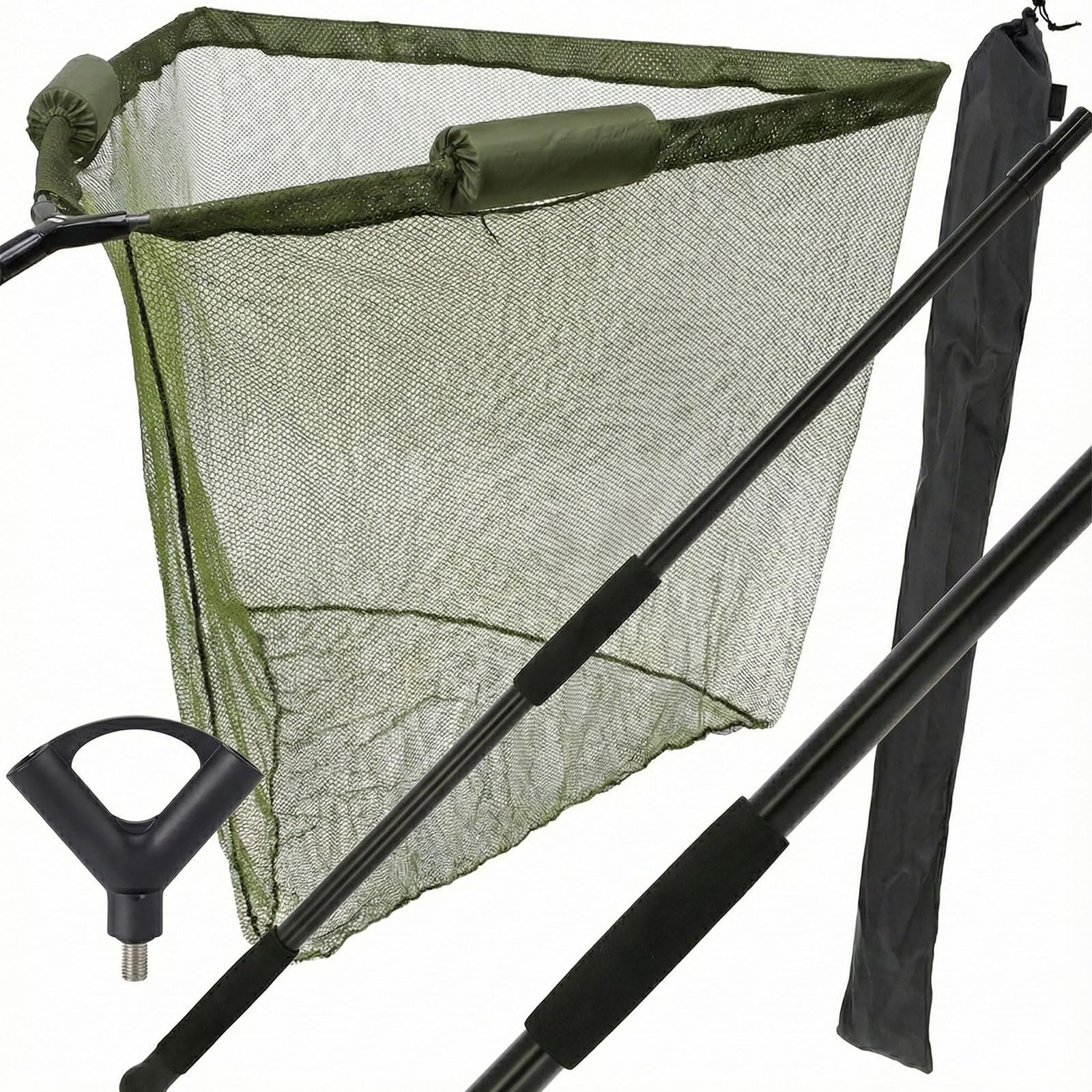 Épuisette de pêche à la carpe avec double filet