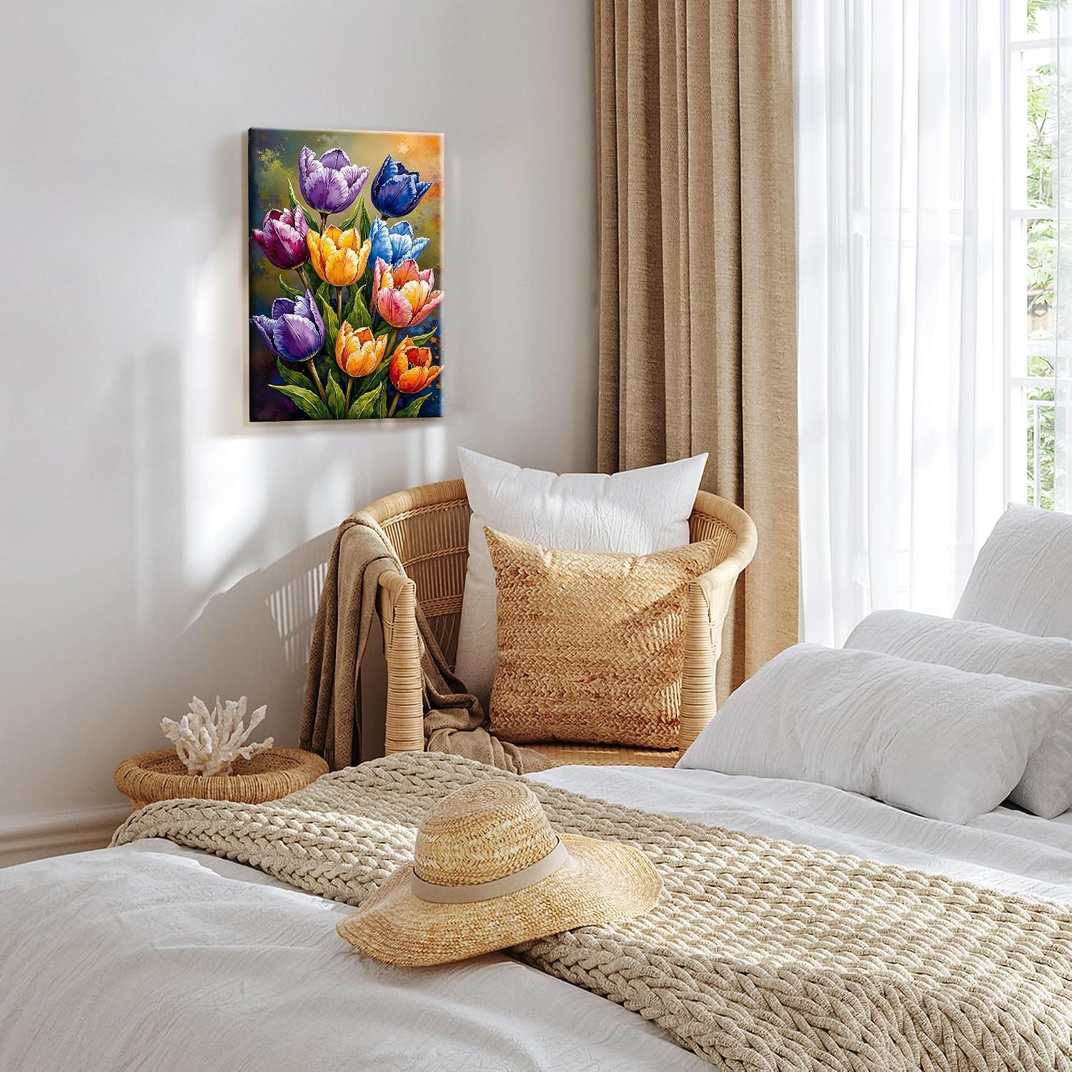 JOOZ 5D Flowers Diamond Painting Kits for Adults with Frame, 8x12 Inch image 5