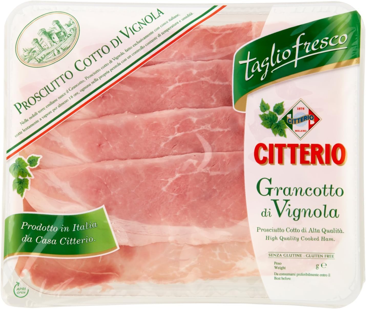 Citterio Prosciutto Cotto di Vignola, 110g Amazon.it Alimentari e