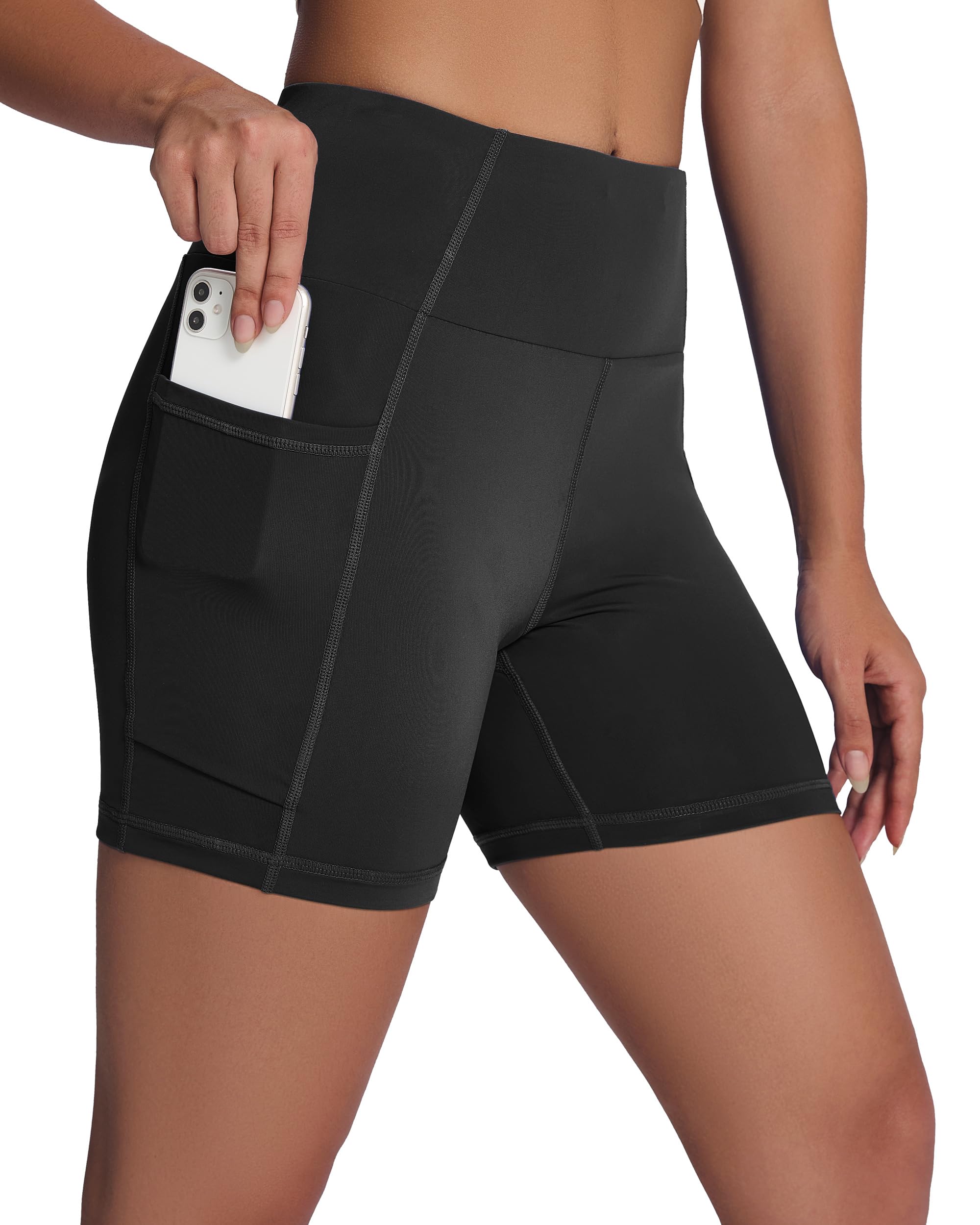 MIVEI Women's High Waisted Long Swim Shorts - 5''/7''/9''/12" Tummy Control Swim Board Capris Bottoms Swimwear with Liner