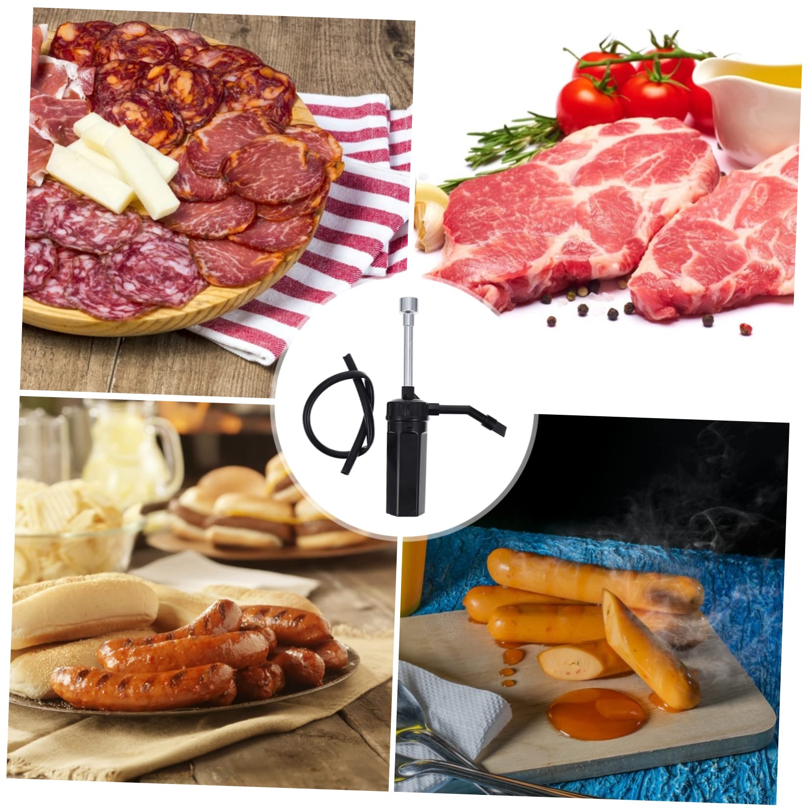 Mikikit 1 Pc Reusable Smoke Infuser Tube for Charcoal Smoker Electric Smoker Tube Stainless Steel Meat Accessory