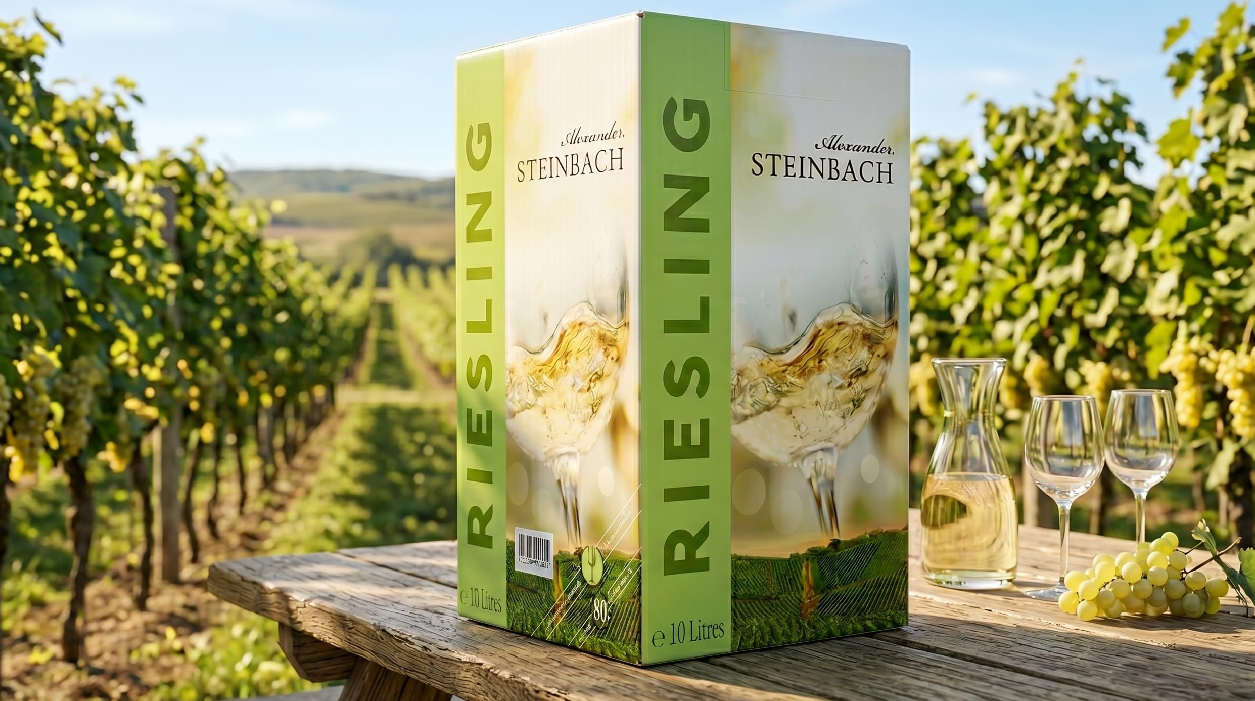 Alexander Steinbach Riesling - Vin blanc d'Allemagne - Bag-in-Box, 10 l (1 x 10 L)