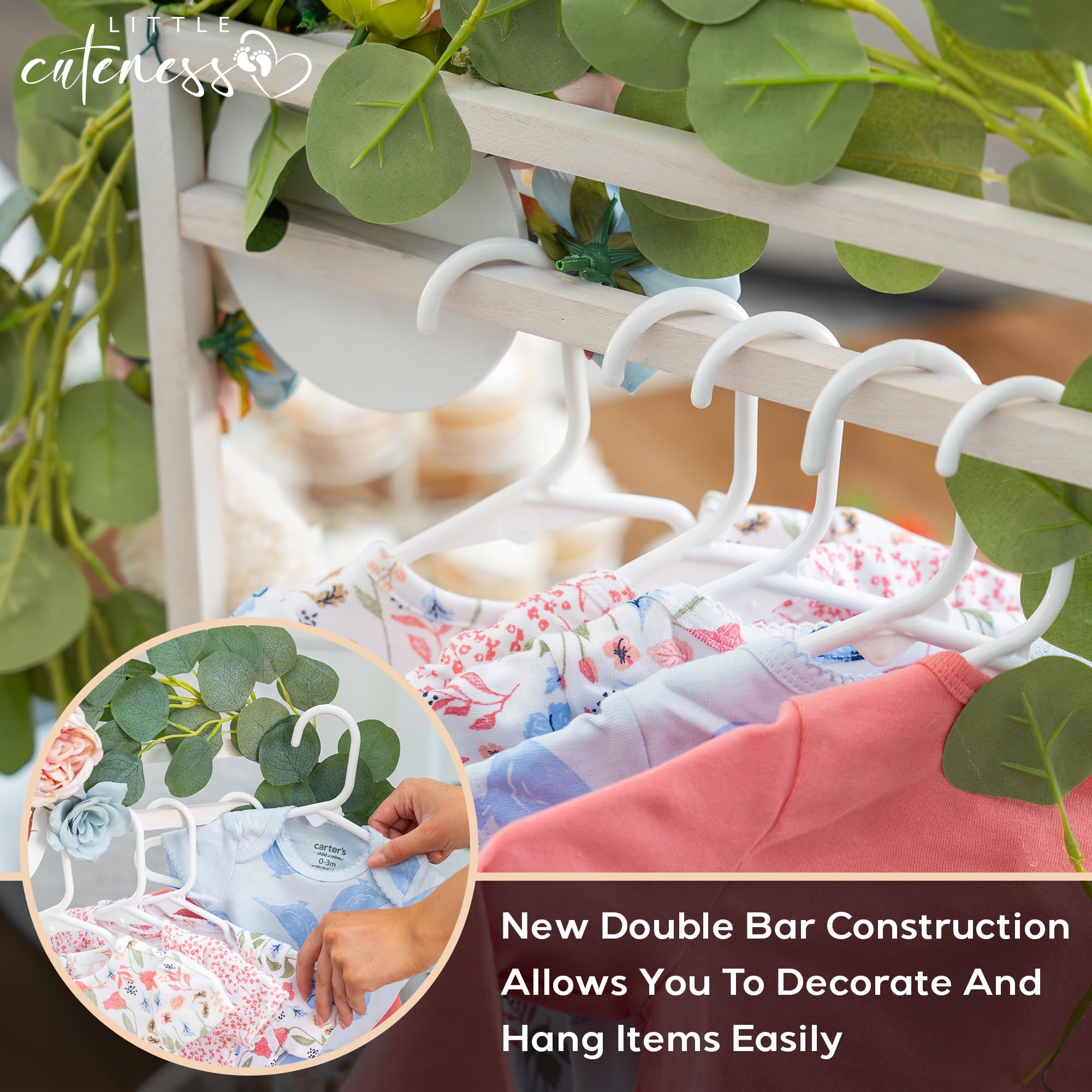 Holzkiste Babyparty Personalisiert - Doppelstangen Baby-Duschkorb