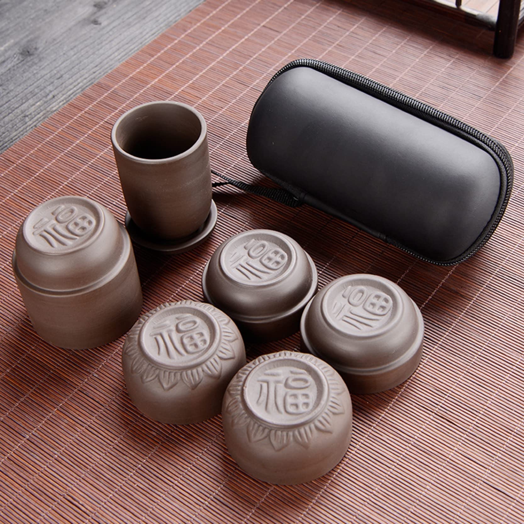 Amazon｜急須セット 紫砂壺 湯呑み マルチ ティーセット 茶具 中国茶器 