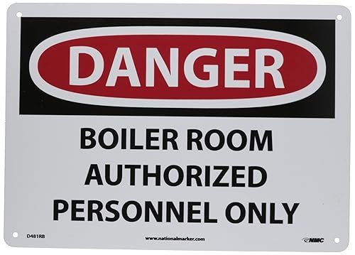 NMC D481RB DANGER - BOILER ROOM AUTHORIZED PERSONNEL ONLY Sign-