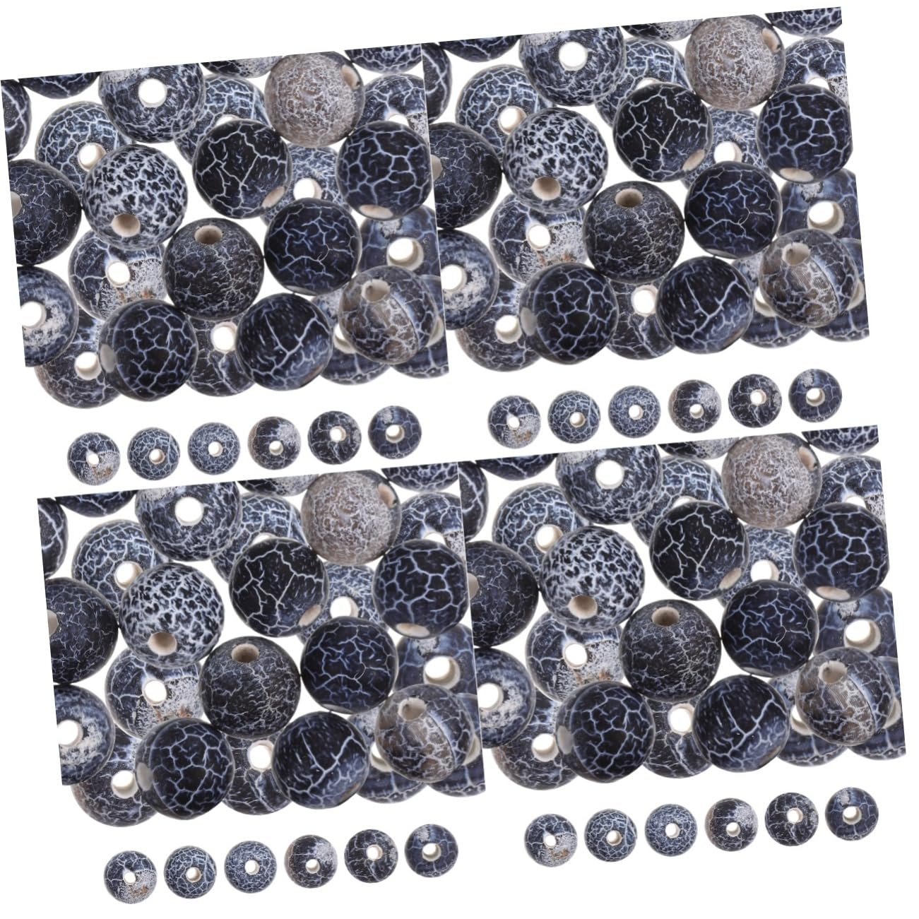 NUOBESTY 4stücke Bastelperlen Aus Frosted Agate Spacer Perlen Für Schmuckherstellung Lose Handgemachte Natursteinperlen Für Armbänder Und Kreative Projekte