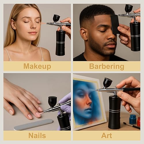 Miniatura 5 de Kit de aerógrafo, aerógrafo para uñas, kit de cepillo de aire con compresor de aire, cepillo de aire para uñas, compresor de aerógrafo, máquina de