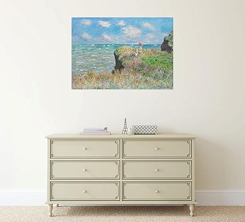 Miniatura 3 de Póster Claude Monet "Impression Sunrise & The Cliff Walk at Pourville & Woman with a Parasol Madame Monet"16.53 "x 23.38" (A2) Impresión en una hoja
