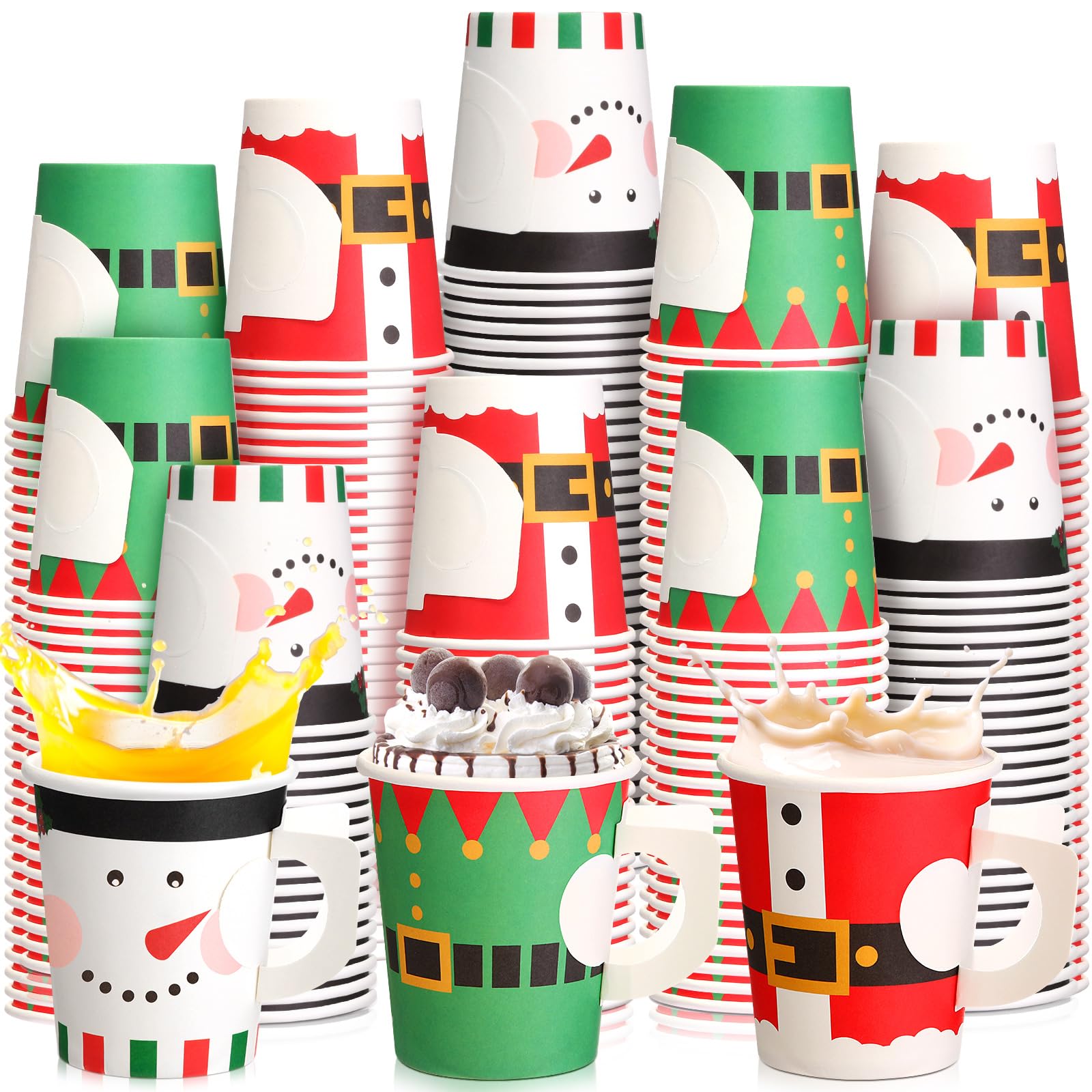 Amazon.com: Maxcheck 150 Pcs Christmas Paper Cups 7oz Disposable ...