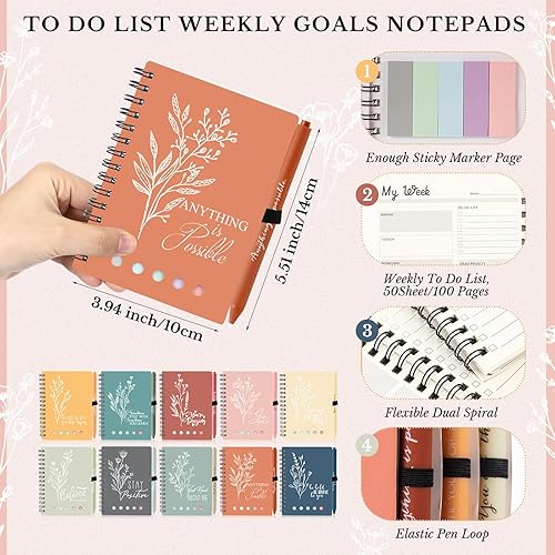 Miniatura 3 de 20 Sets40 Pcs Employee Appreciation Gifts Bulk A6 Inspirational Journal with Ballpoint Pen Thank You Notebook Gifts for Employee Student Teacher