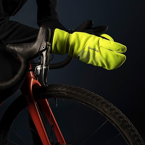 Miniatura 5 de GripGrab Ride Windproof Deep Winter Lobster 3-Finger Cycling Gloves Thermal Fleece Lined Padded Windproof Cold Weather Water-Repellent