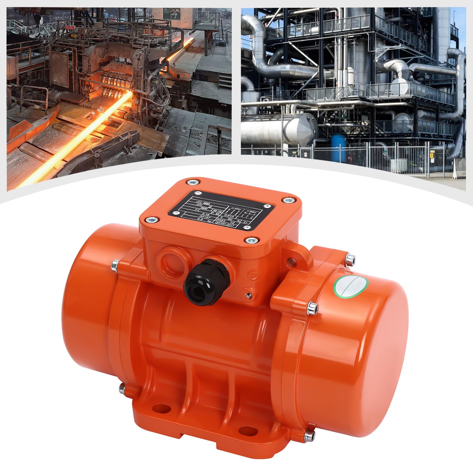 Motore vibrante a 3 fasi, 180 W, 220 V, in lega di alluminio, 3600 giri/min, motore vibratore elettrico regolabile, per dispositivi meccanici minerari, metallurgia, carbone