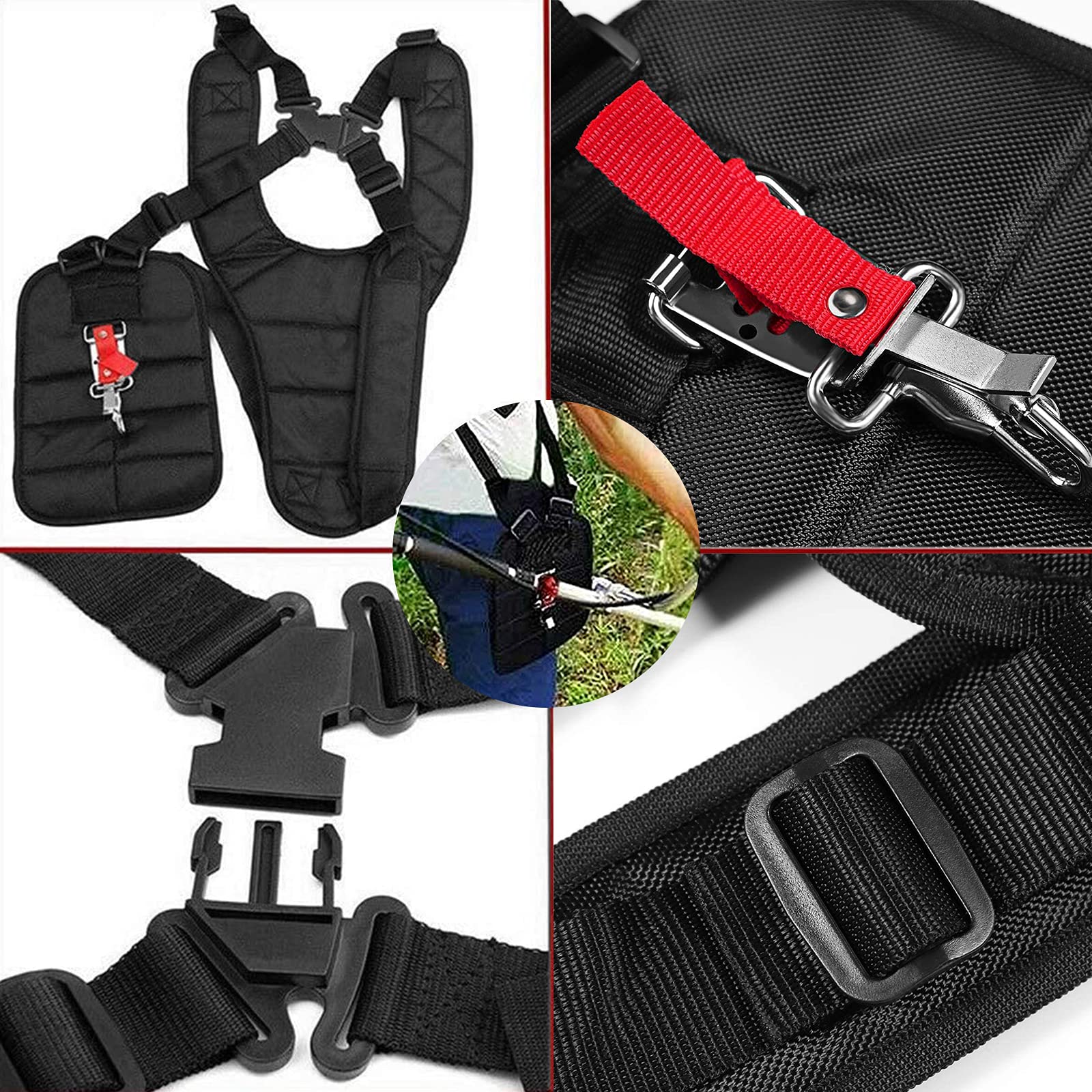 Cinghia Per Imbracatura Per Potatore Da Giardino, Doppia Tracolla Imbottita Accessori Per Tosaerba E Tagliaerba 94208402 - Foto 5