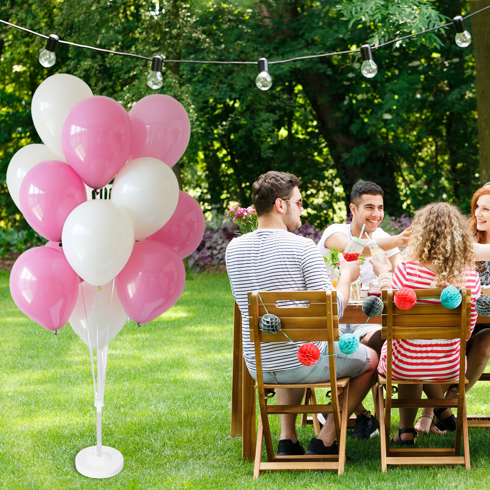 Set di 3 Supporti per Palloncini, 160 cm, Supporto per Palloncini, Riutilizzabile, Supporto per Palloncini per Compleanno, Matrimonio