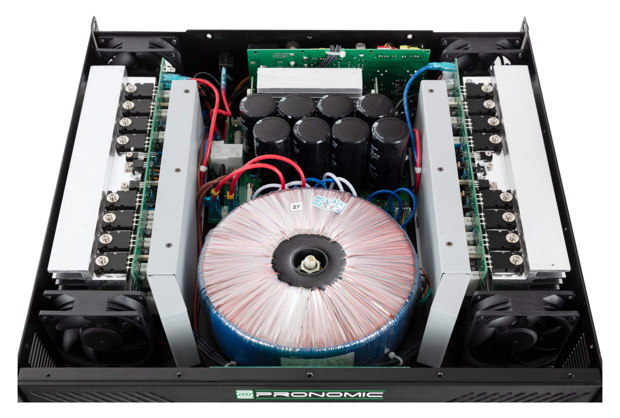 Pronomic XA-800 Endstufe - Stereo-Leistungsverstärker mit 2x 1900 Watt an 2 Ohm - Lüfter automatisch gesteuert - 2 x XLR Eingang 2 x XLR parallel Ausgang und Schutzschaltungen - Schaltungstype H