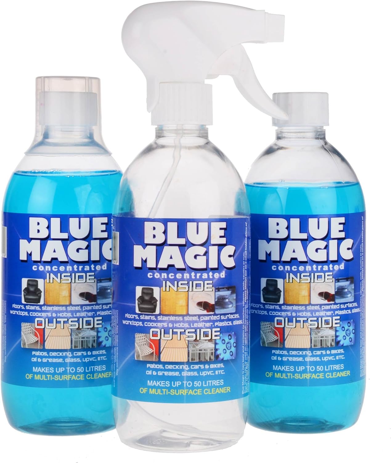 Blue Magic Cleaning Solution, 2 X 500Ml Bottles, With Mixer Bottle