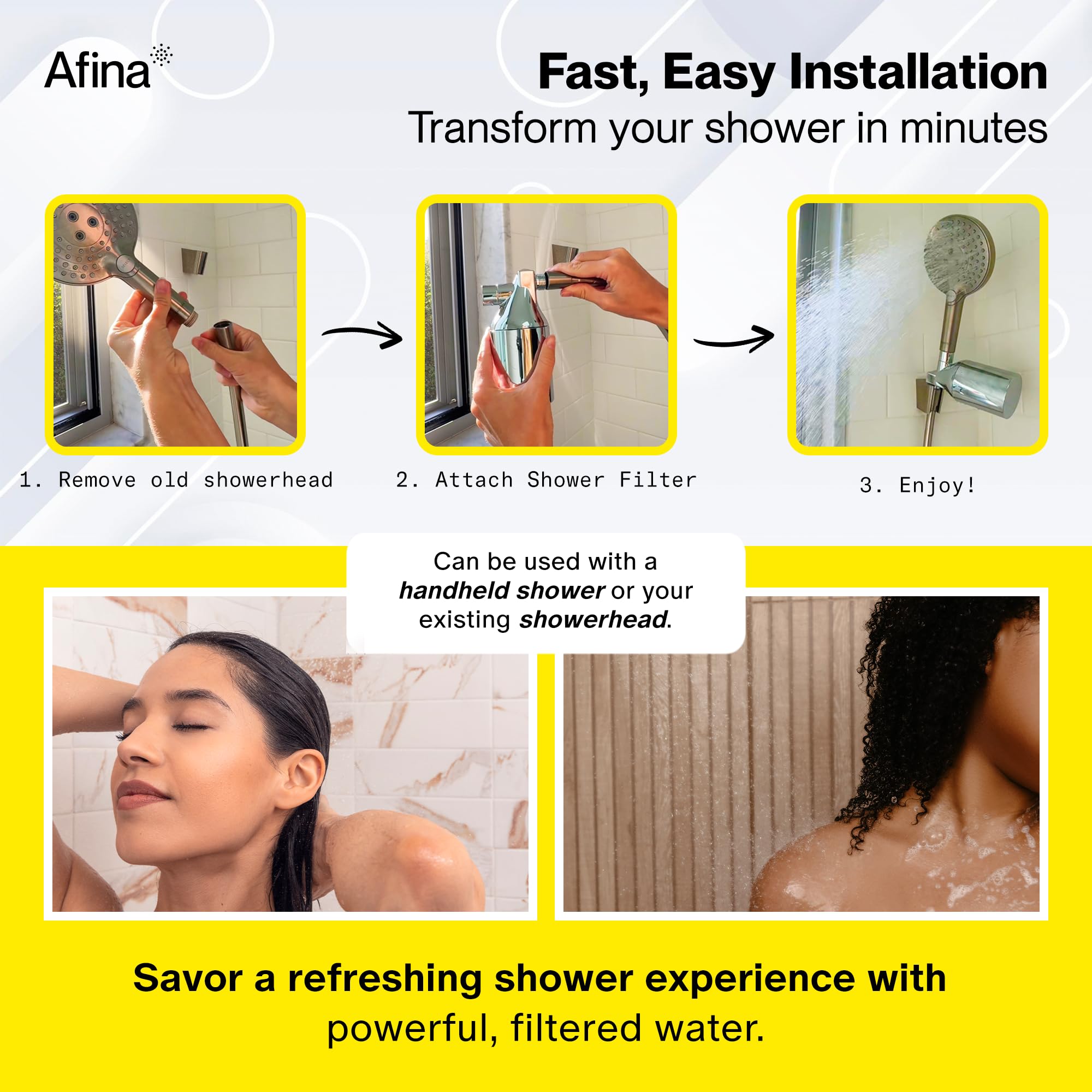 Filtered Shower Head Afina Shower Filter U2013 High Pressure